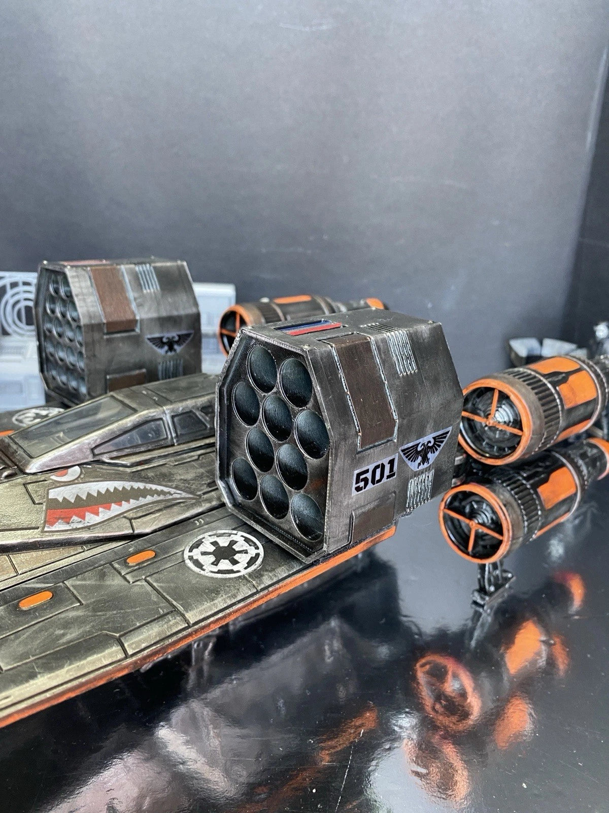 Star Wars U-Wing Starfighter Andor Rogue One Custom Sith Vintage Kenner Imperial