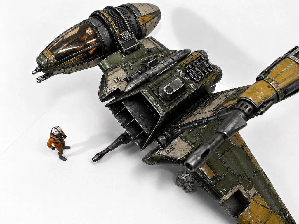 Star Wars B-Wing Custom ROTJ commission Andor Hoth Vintage Kenner Collectible