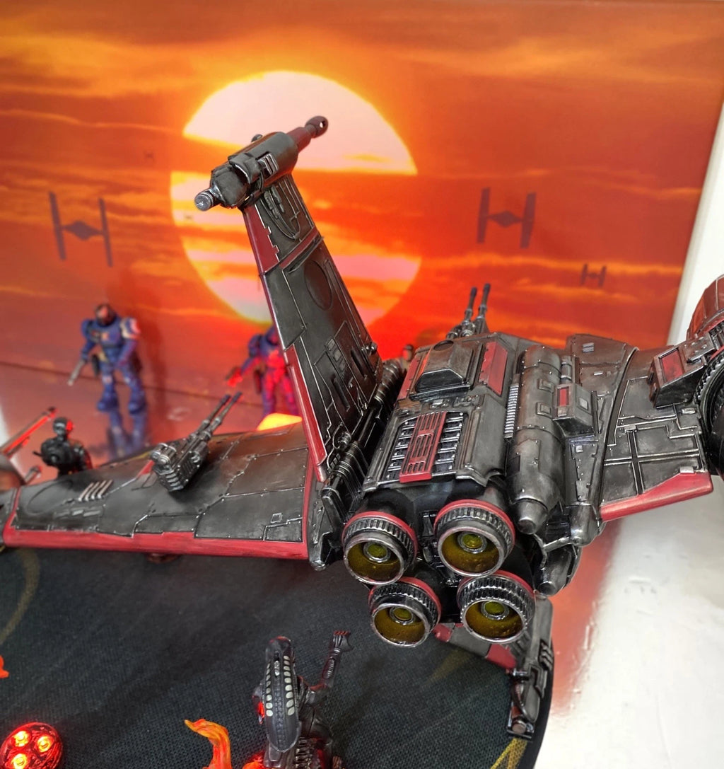 Sable Lancer — Custom Star Wars B-Wing Fighter Vintage Kenner Sith Jedi Custom