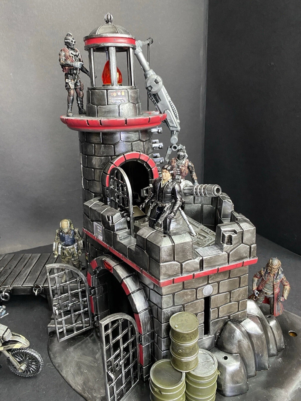 GI JOE COBRA Blackspire Outpost Fortress Diorama 1:18 3.75 Inch Vintage Custom