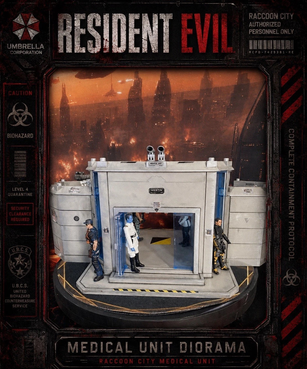 Resident Evil Umbrella Corp Raccoon City Biohazard Research Lab Diorama Horror