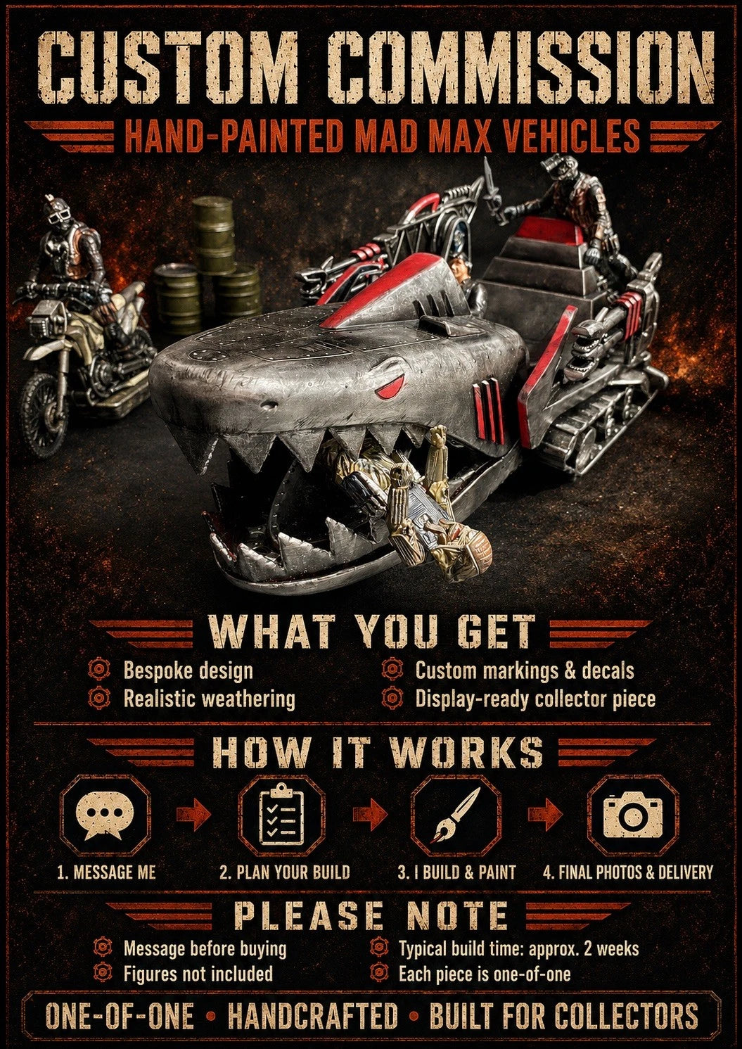 MAD MAX CUSTOM VEHICLE COMMISSION WAR RIG FURY ROAD FURIOSA ROAD WARRIOR DIORAMA - view 6