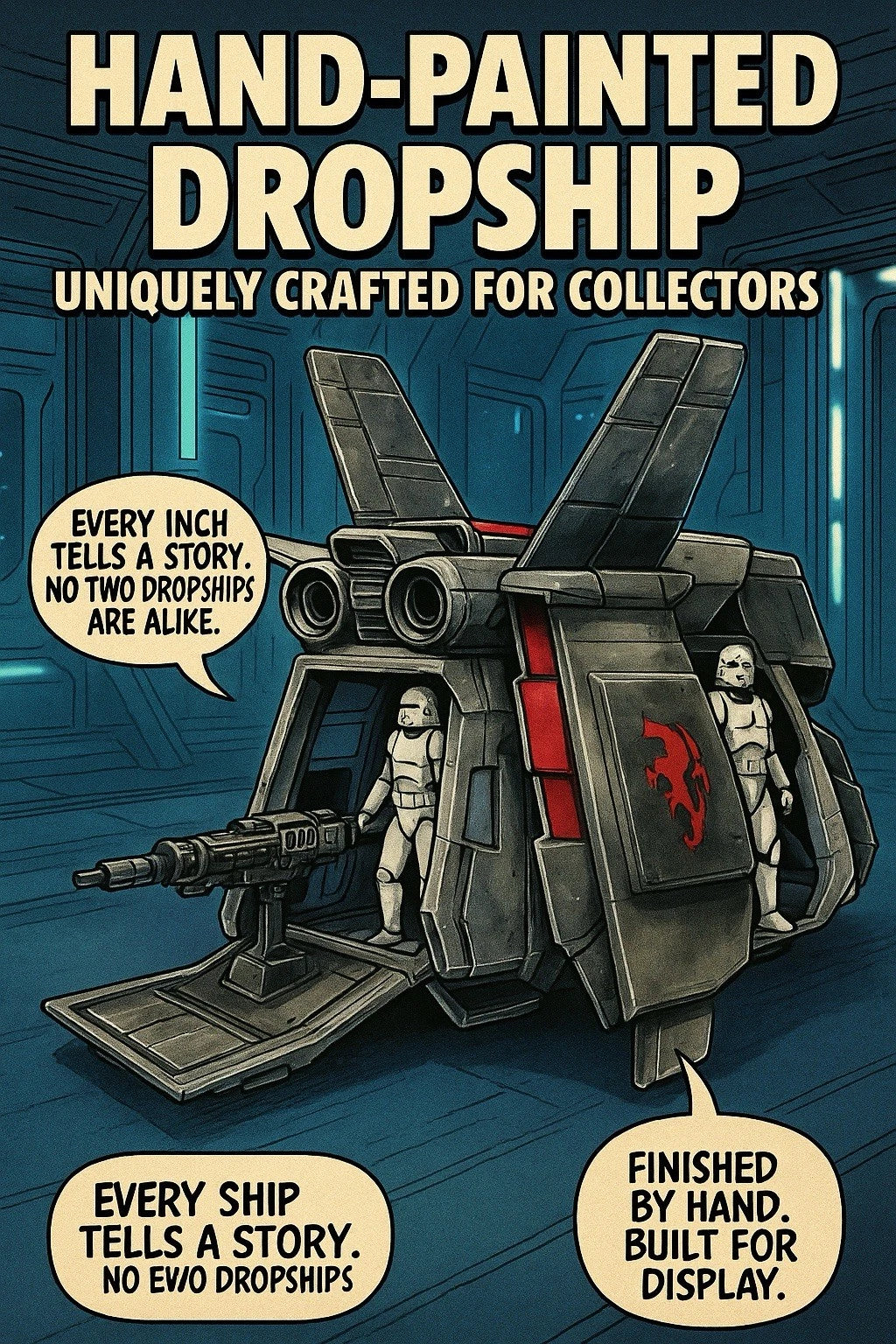 Star Wars Mandalorian QuickStryke Assault Ship Rogue One Vintage Custom - view 2