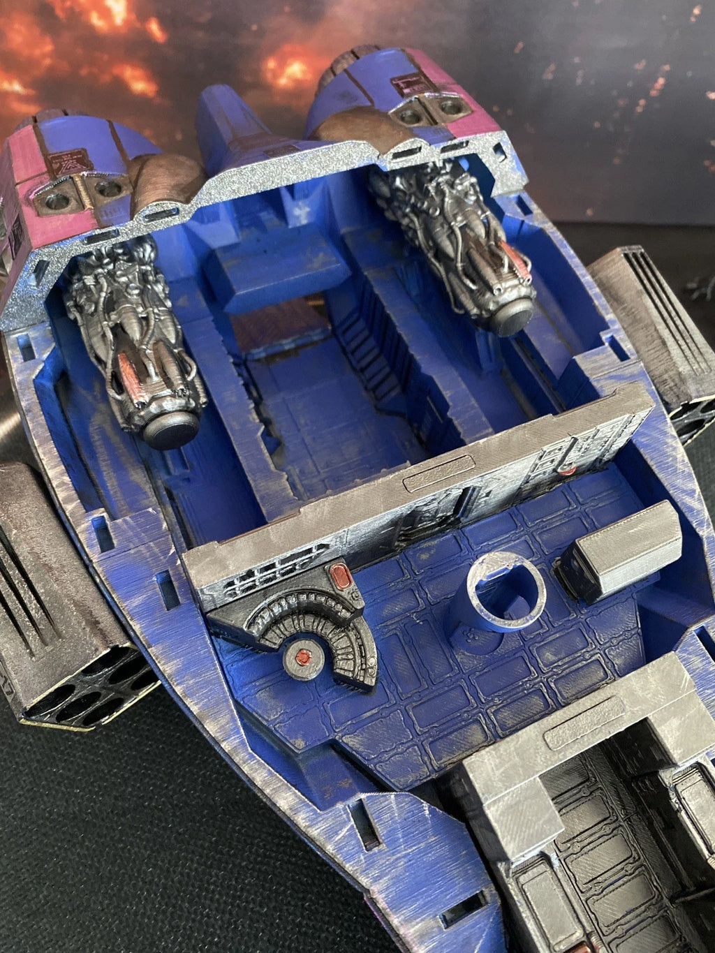 Stargate P9X-4 Viper-Class Gatefront Assault Gunship Diorama Display Custom SG1