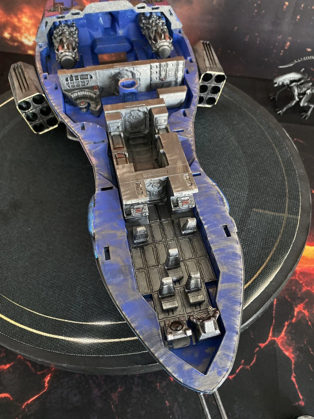 GI JOE COBRA Night Viper Pursuit Barge Gunship LED Vehicle Vintage Kenner custom