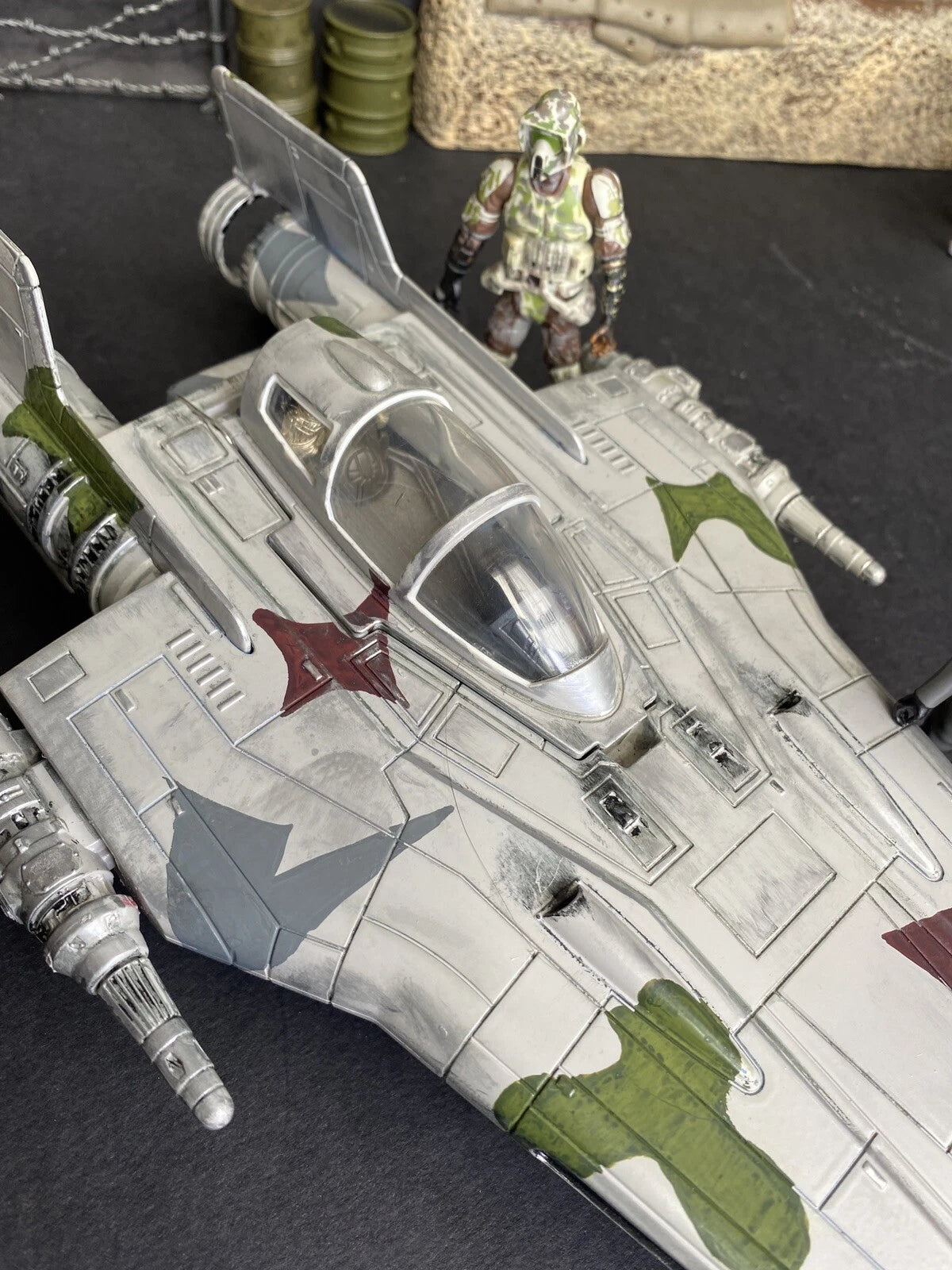 A-Wing “Hunter’s Fang” –  Rebel Interceptor Kashyyyk Camo Starfighter Star Wars - view 9