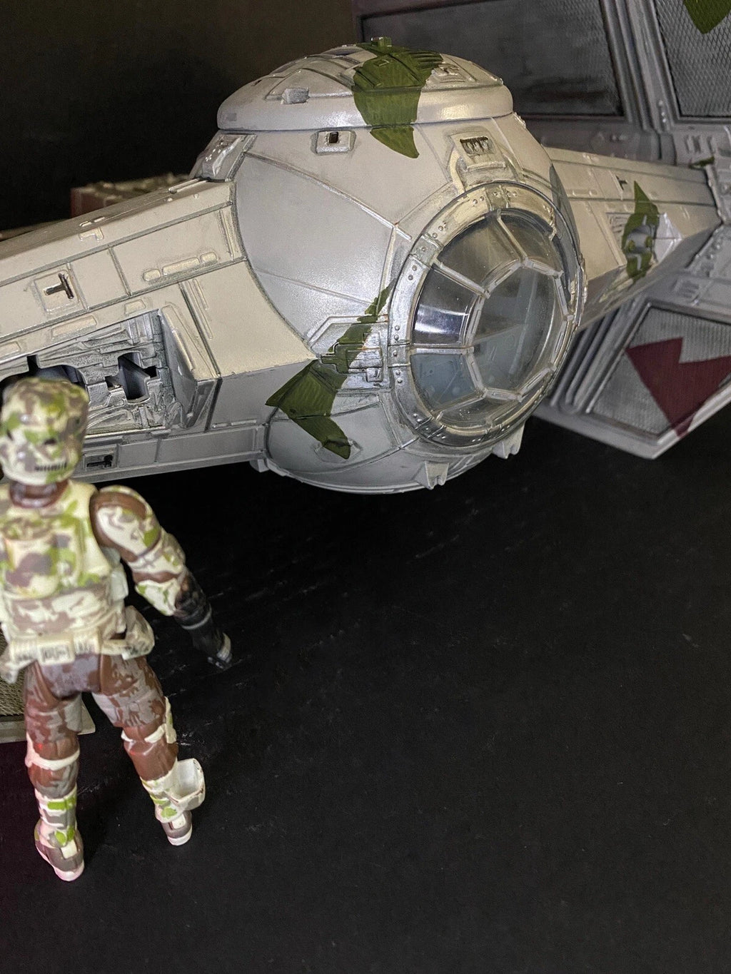 Star Wars Jungle Recon Tie Fighter Interceptor Sith Empire Vintage Kenner Custom - view 18