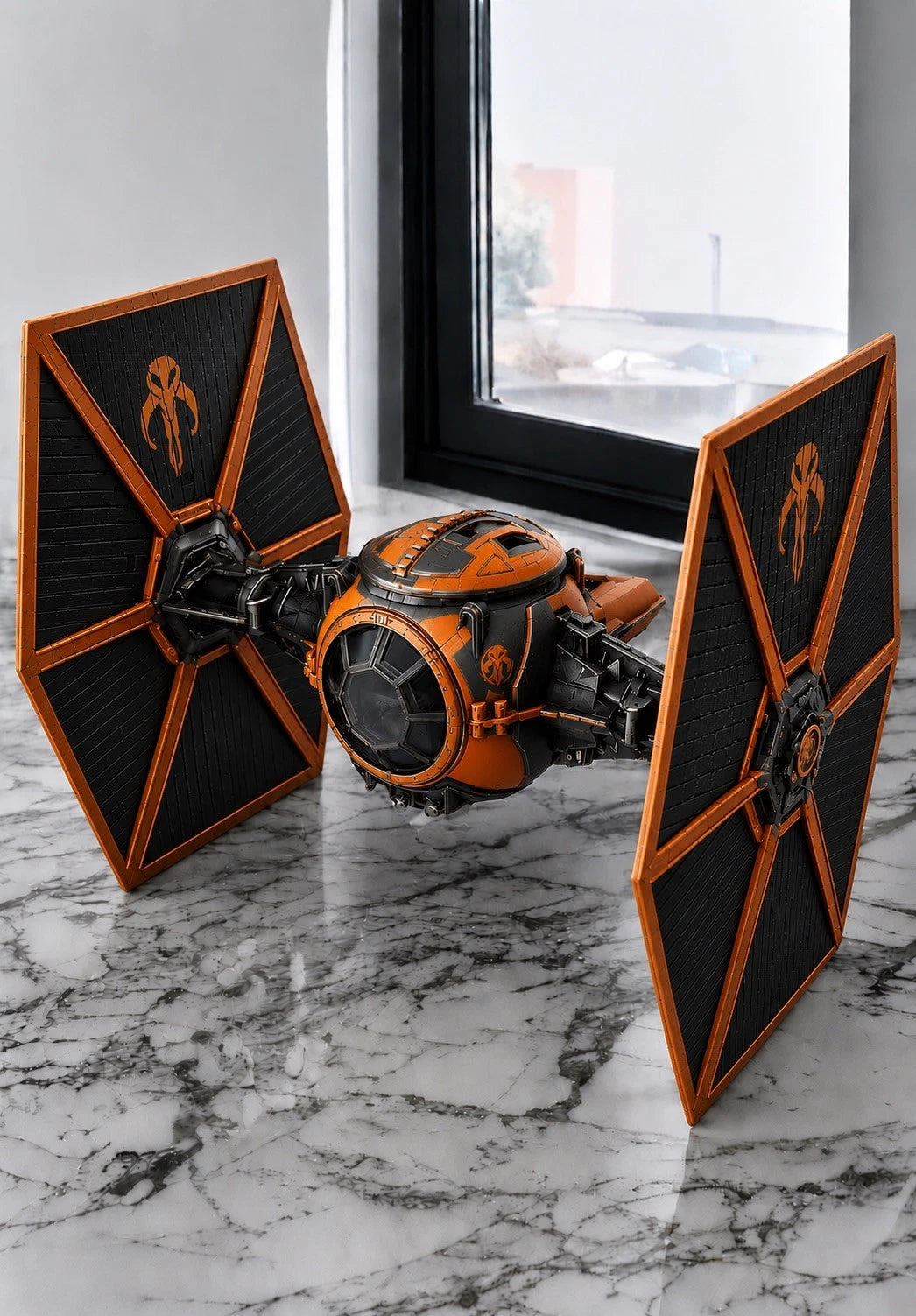 Mandalorian TIE Fighter Commission Star Wars Andor Vintage Sith Kenner Custom