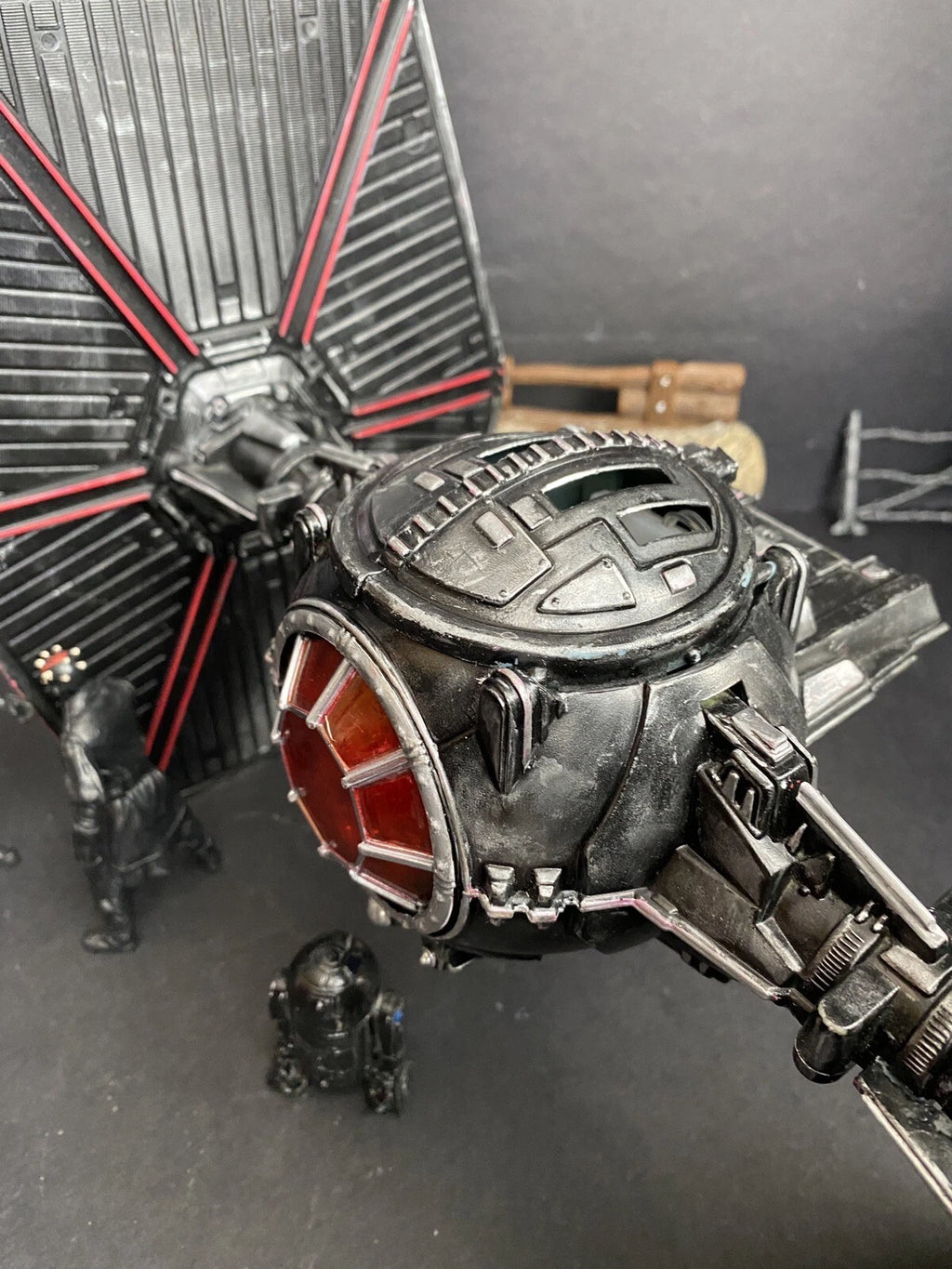 Star Wars Crimson Talon TIE Hunter | Custom Hand-Painted Imperial Tie  Fighter - view 13