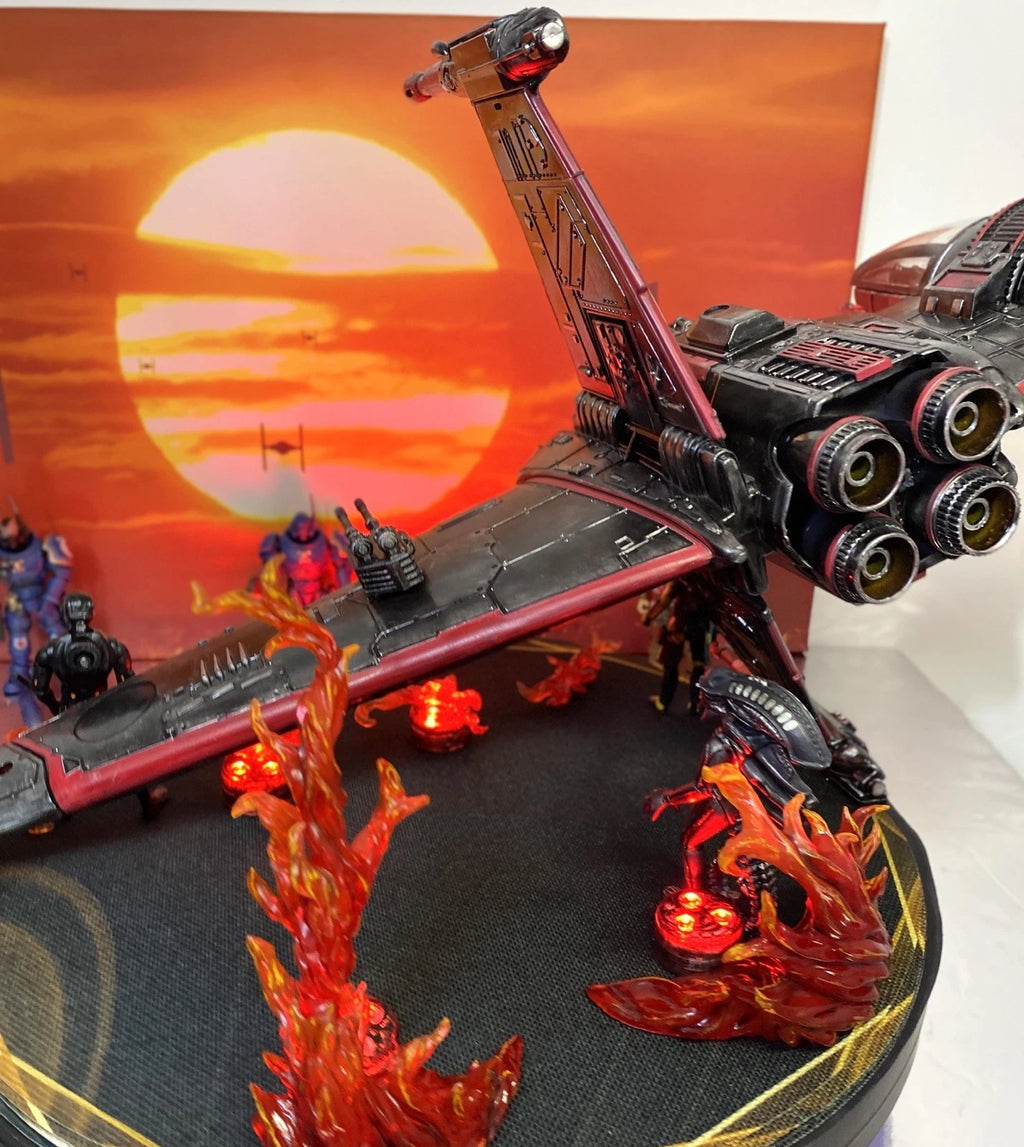 Sable Lancer — Custom Star Wars B-Wing Fighter Vintage Kenner Sith Jedi Custom
