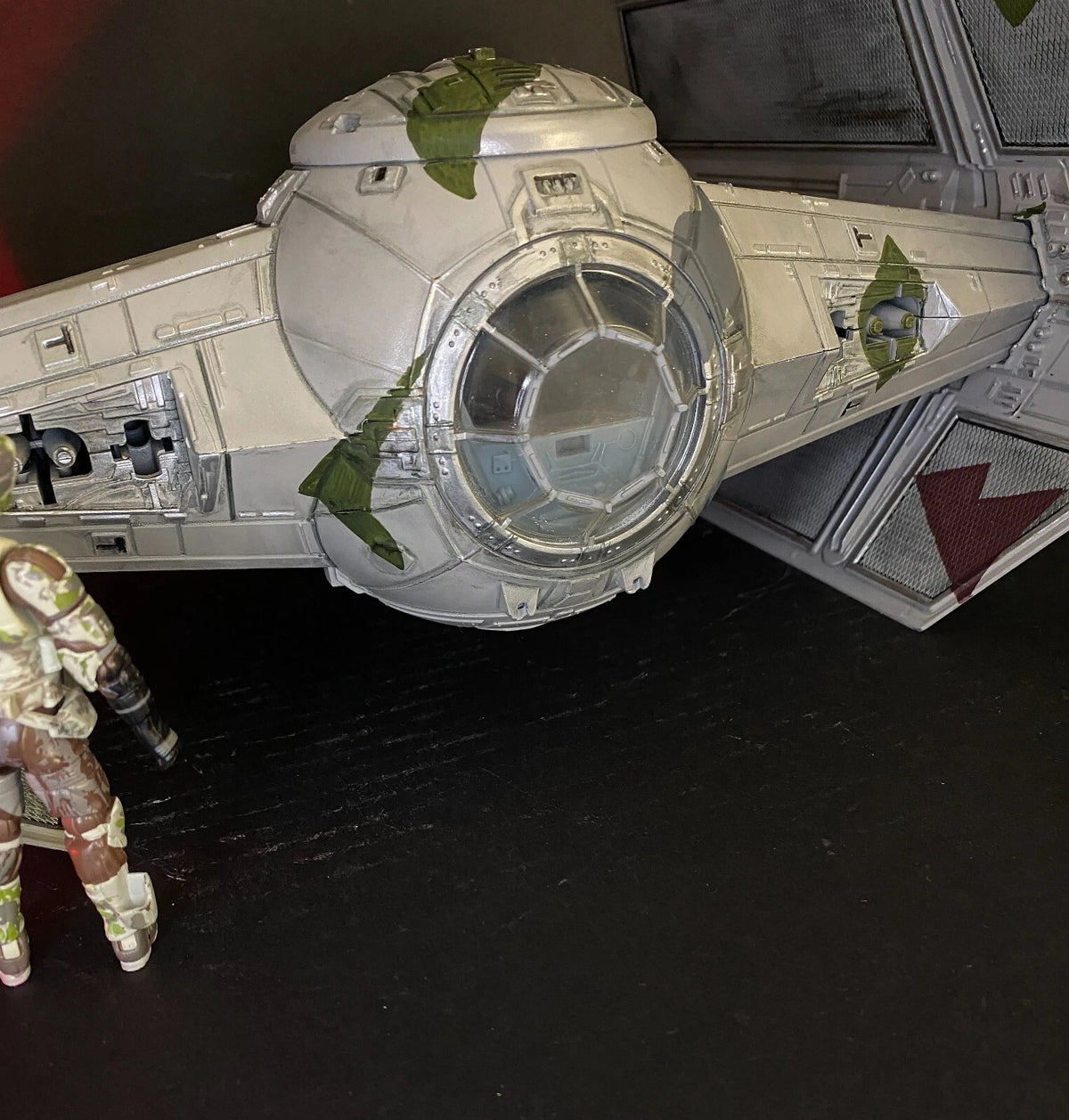 Star Wars Jungle Recon Tie Fighter Interceptor Sith Empire Vintage Kenner Custom - view 6