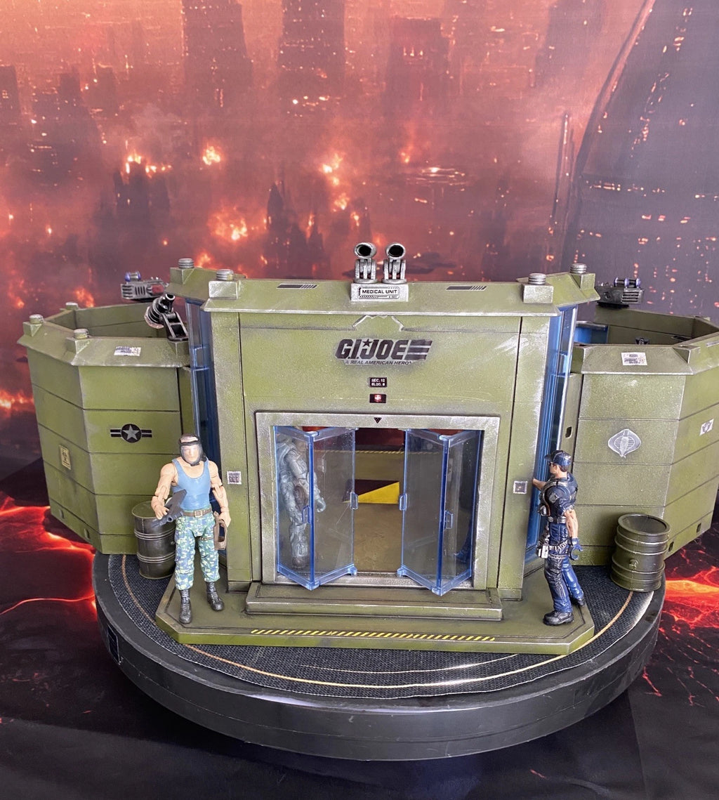 Custom G.I. Joe Military Command Base HQ Diorama | LED vintage Cobra collectible