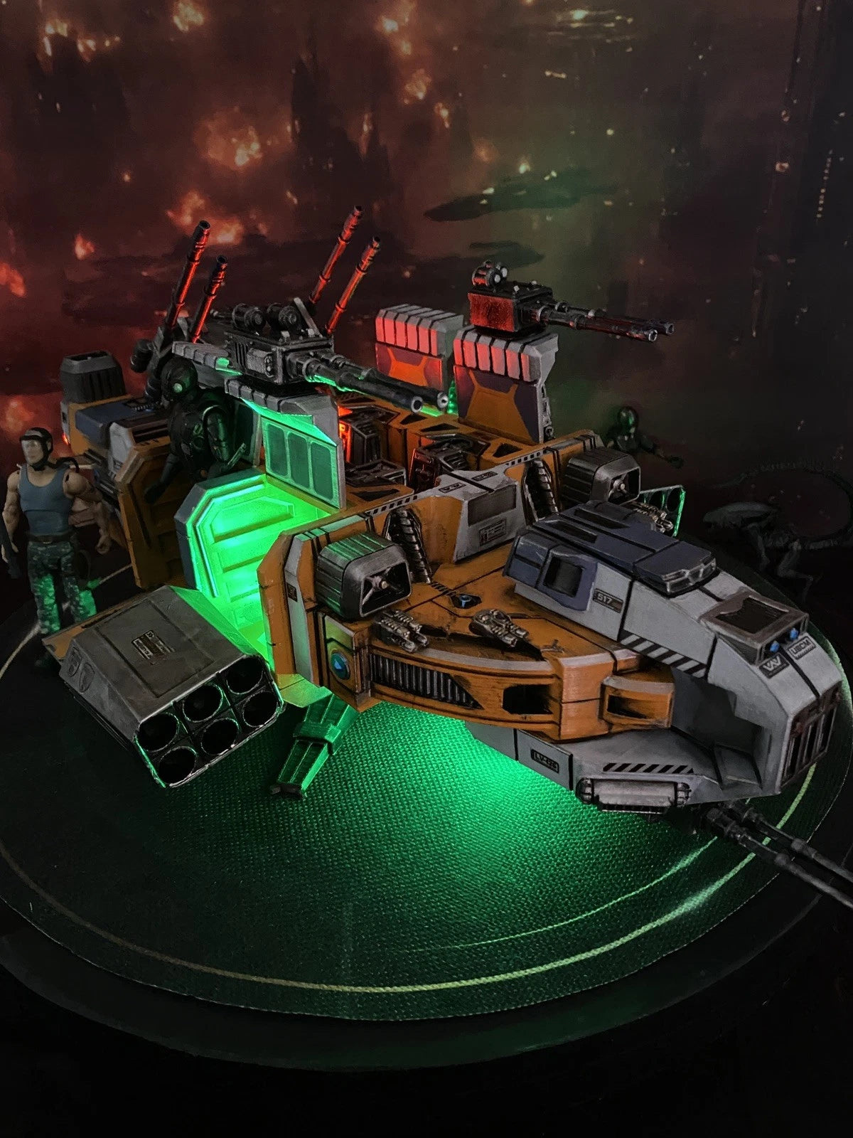 Aliens USCM NEX-8 Xeno Containment Dropship Diorama Romulus Vehicle Custom