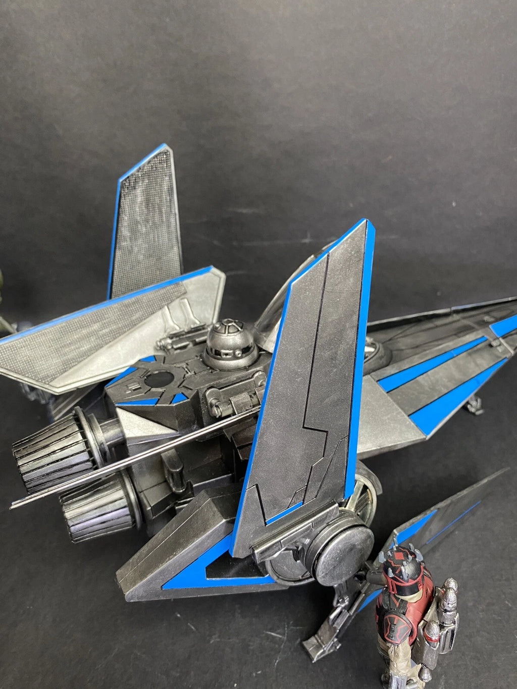 Star Wars V-Wing Interceptor — Blue Sith Maul Shadow Lord refit collectible