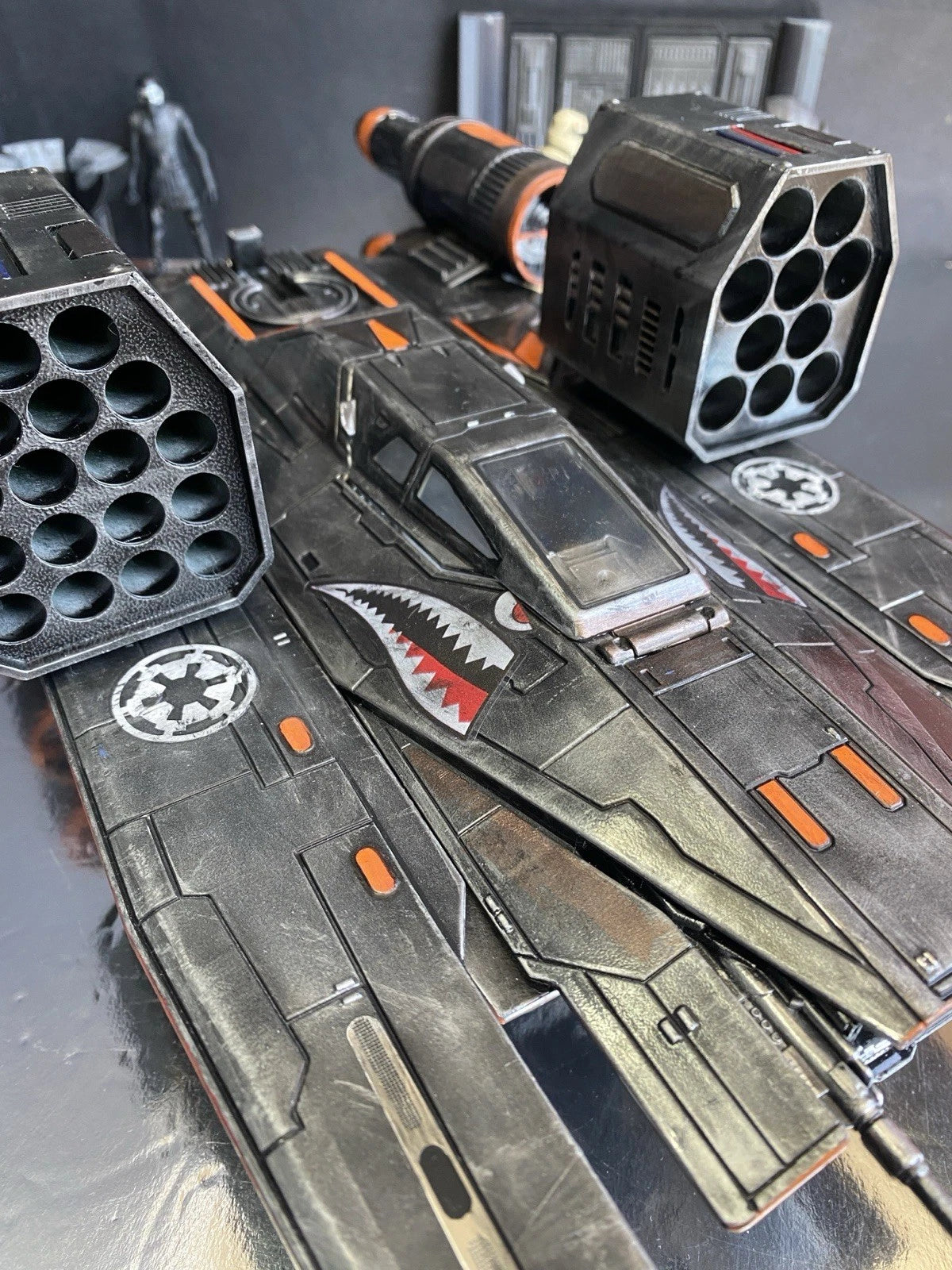Star Wars U-Wing Starfighter Andor Rogue One Custom Sith Vintage Kenner Imperial