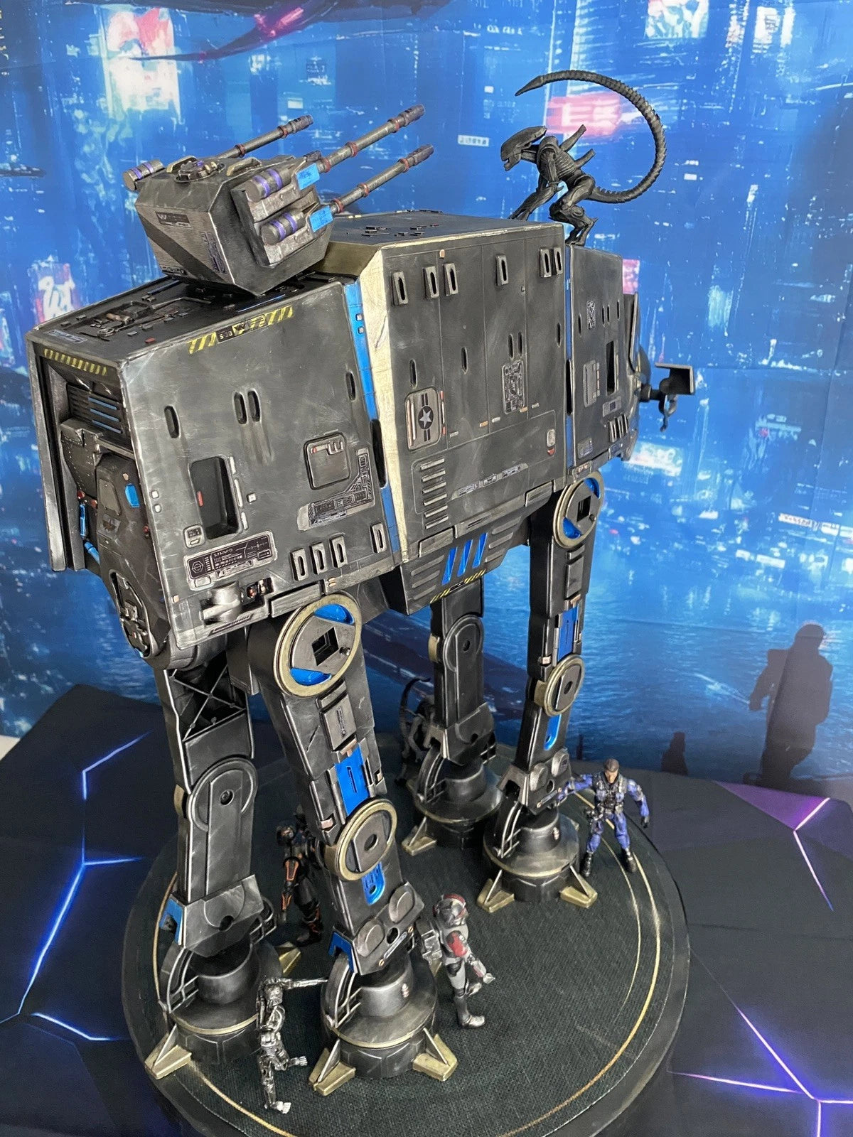 Star Wars AT-AT Aliens Weyland Yutani Custom Imperial vintage Kenner Diorama