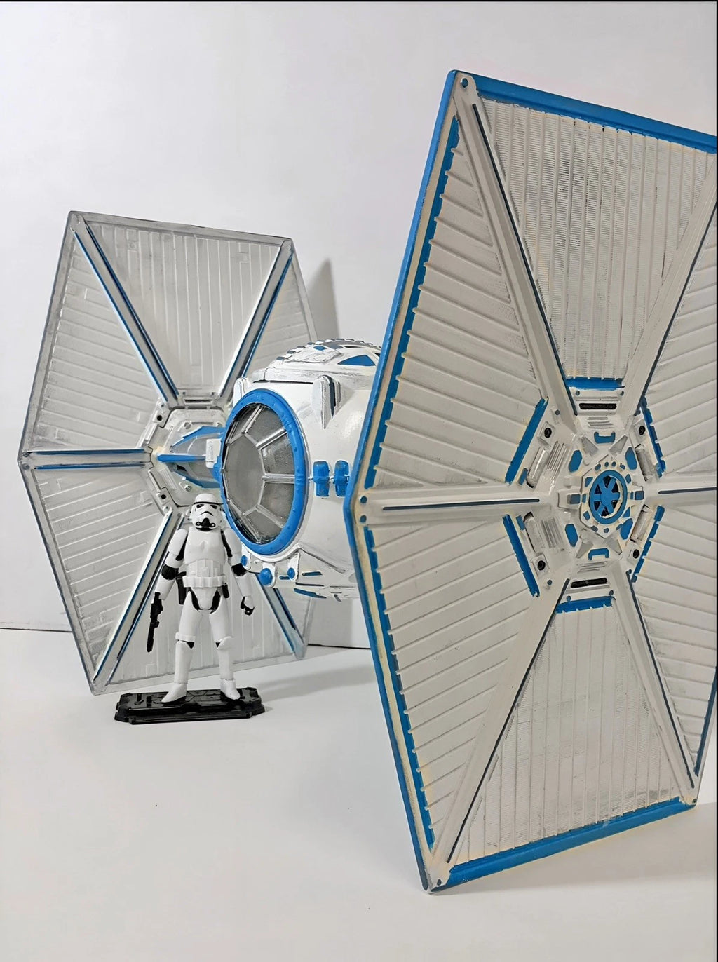 TIE Fighter “Glacier Warden” Interceptor Custom Star Wars Vintage Collectible