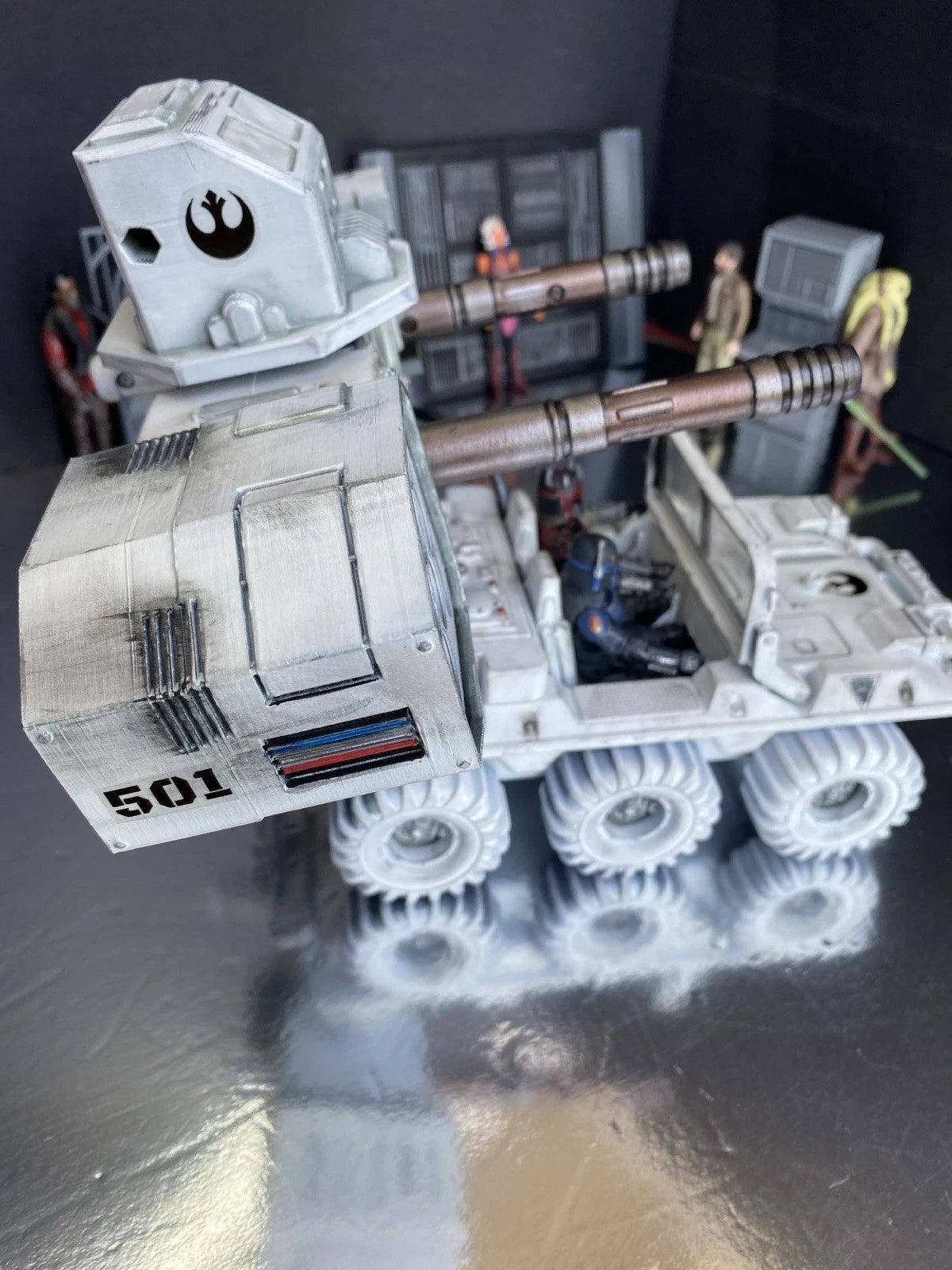 Snowhammer Rebel Rocket Truck 1:18 Hand-Painted Andor Vintage Kenner Star Wars