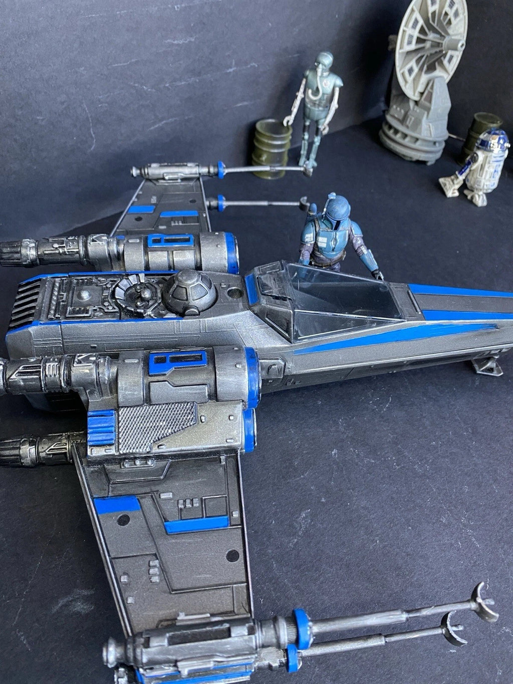 Star Wars RZ-9 “Nightglass” X-wing Interceptor | Custom Starfighter Diorama