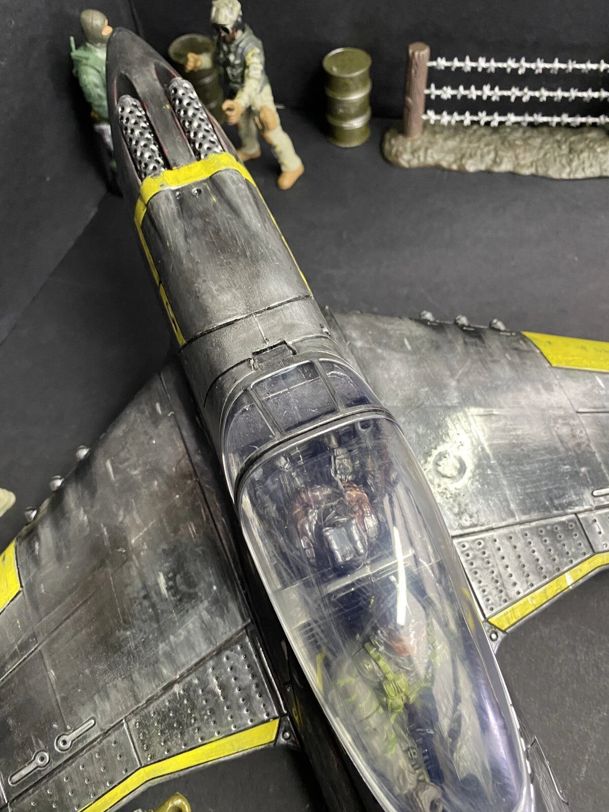 GI JOE COBRA Developmental Night Viper VX-9 Jet Fighter 1:18 handpainted Custom
