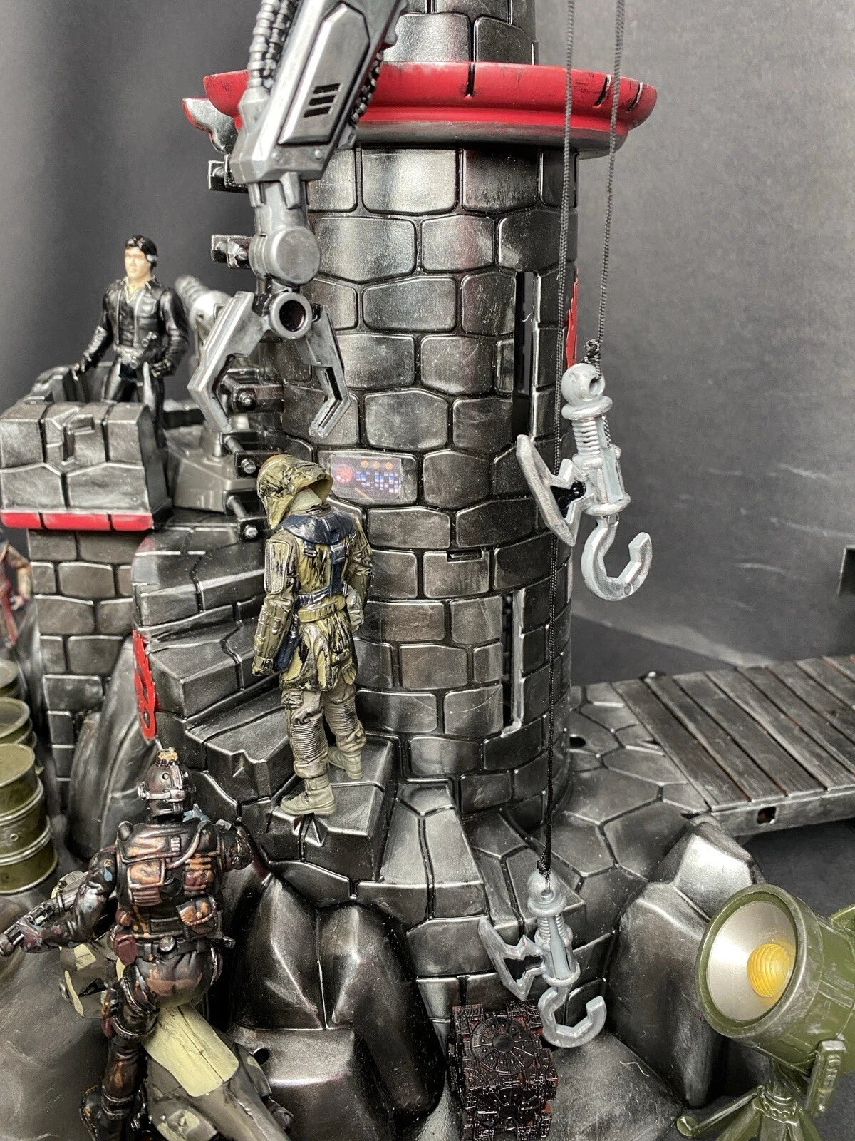 GI JOE COBRA Blackspire Outpost Fortress Diorama 1:18 3.75 Inch Vintage Custom