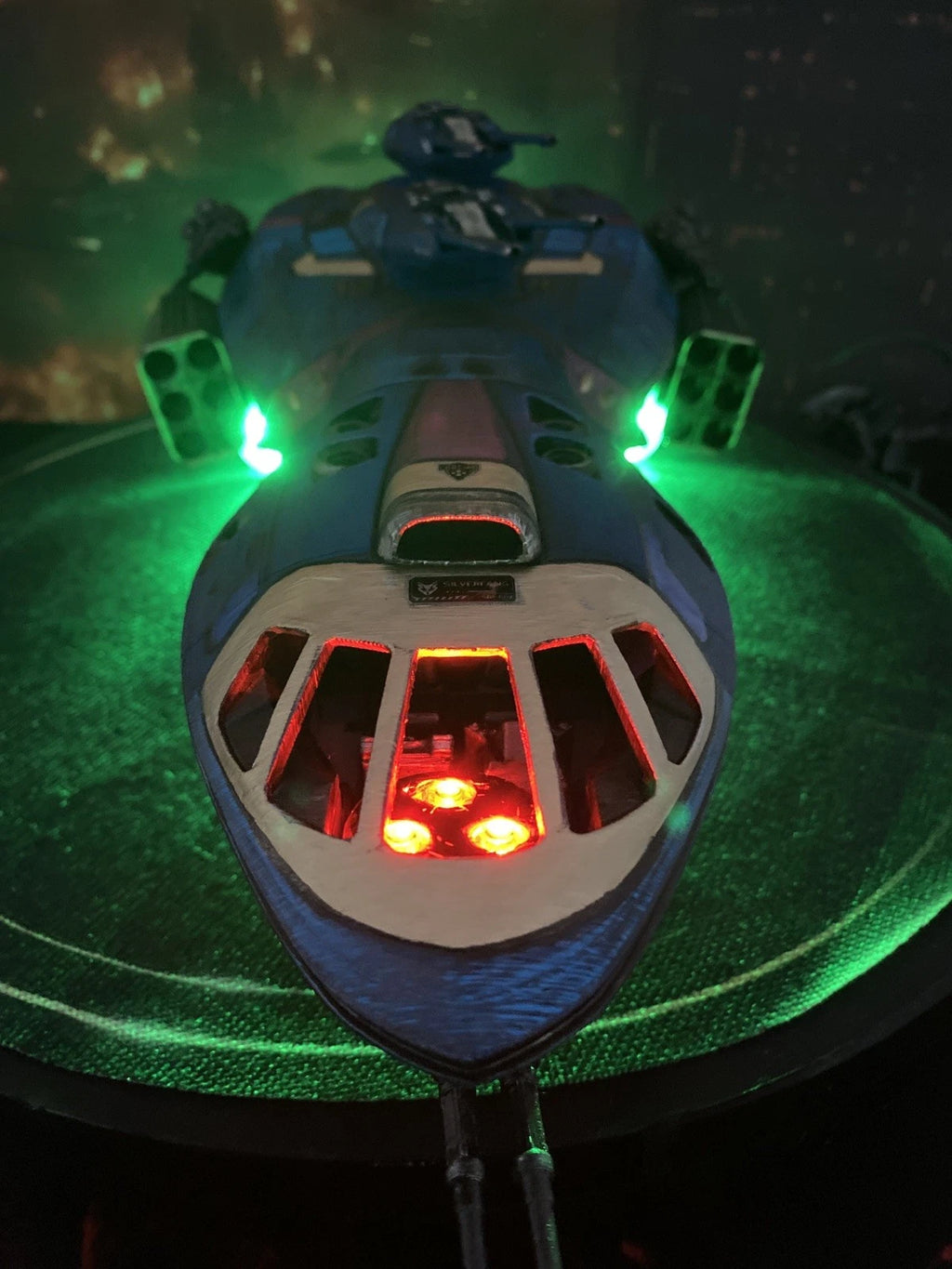 GI JOE COBRA Night Viper Pursuit Barge Gunship LED Vehicle Vintage Kenner custom