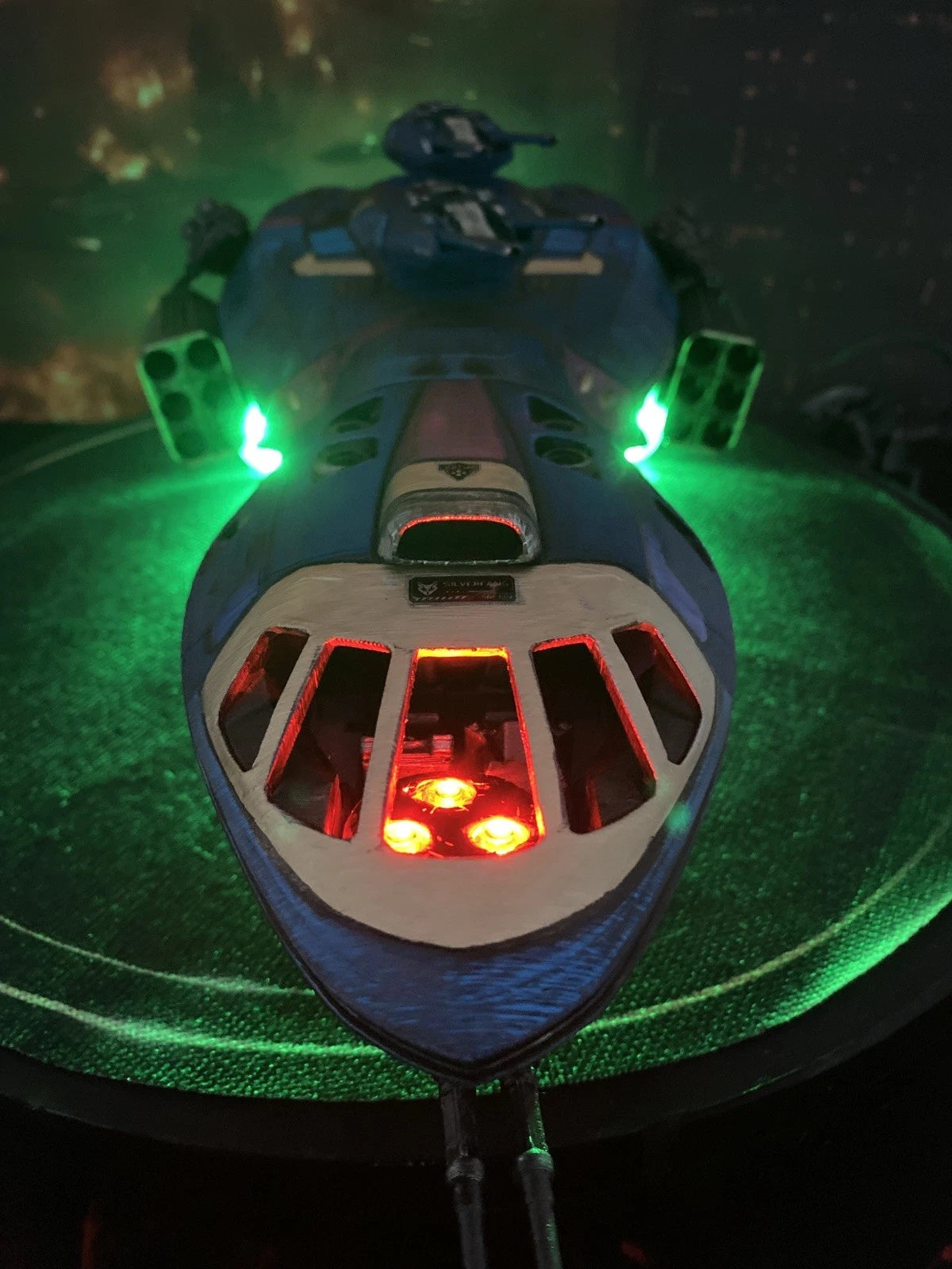 GI JOE COBRA Night Viper Pursuit Barge Gunship LED Vehicle Vintage Kenner custom