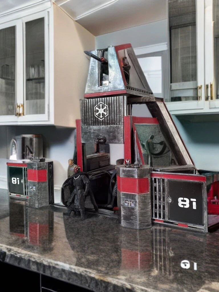 Imperial Command Tower Fortress Ops Hub Custom 1:18 Hand-Built One-Off Star Wars