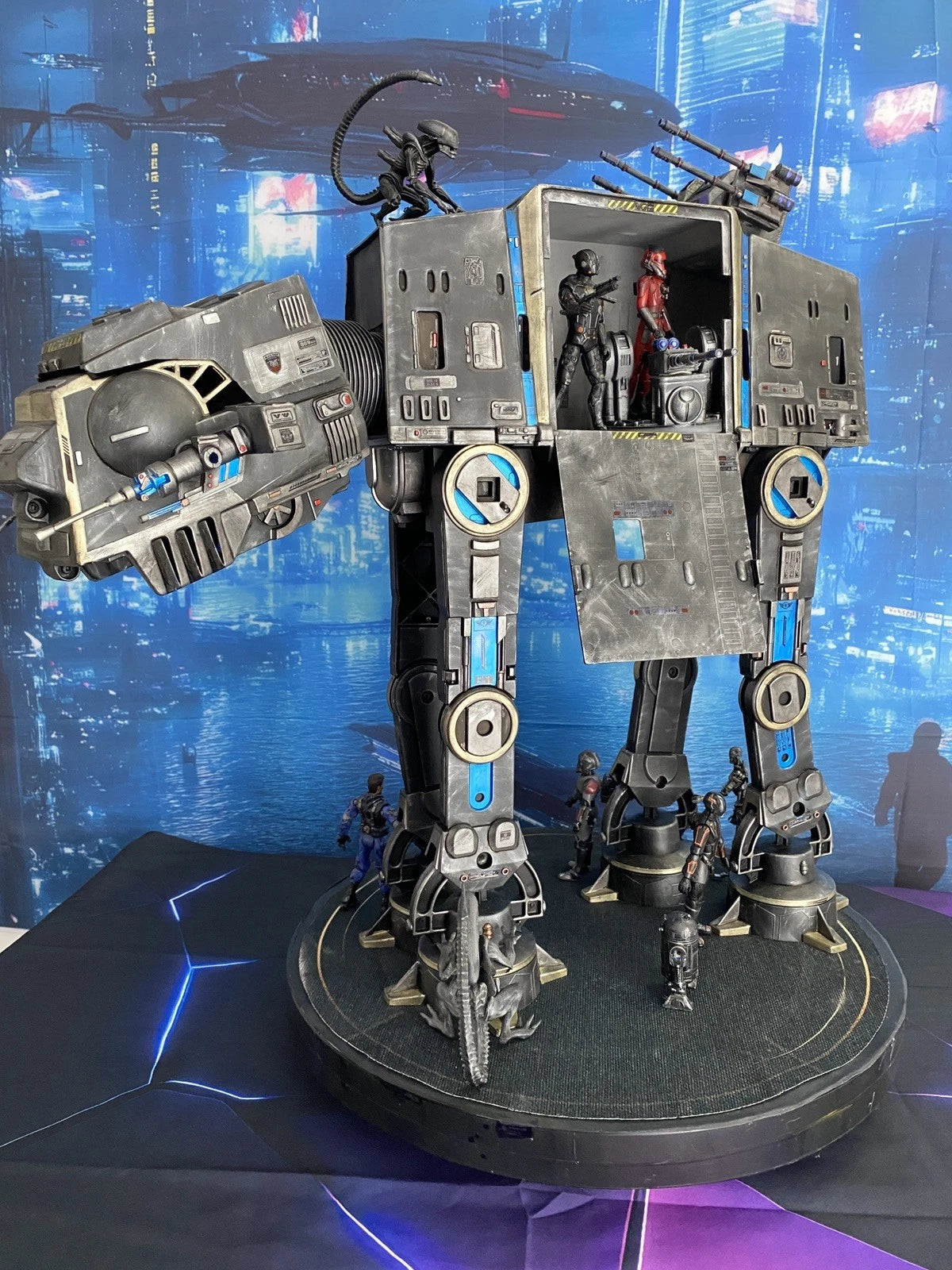 Star Wars AT-AT Aliens Weyland Yutani Custom Imperial vintage Kenner Diorama