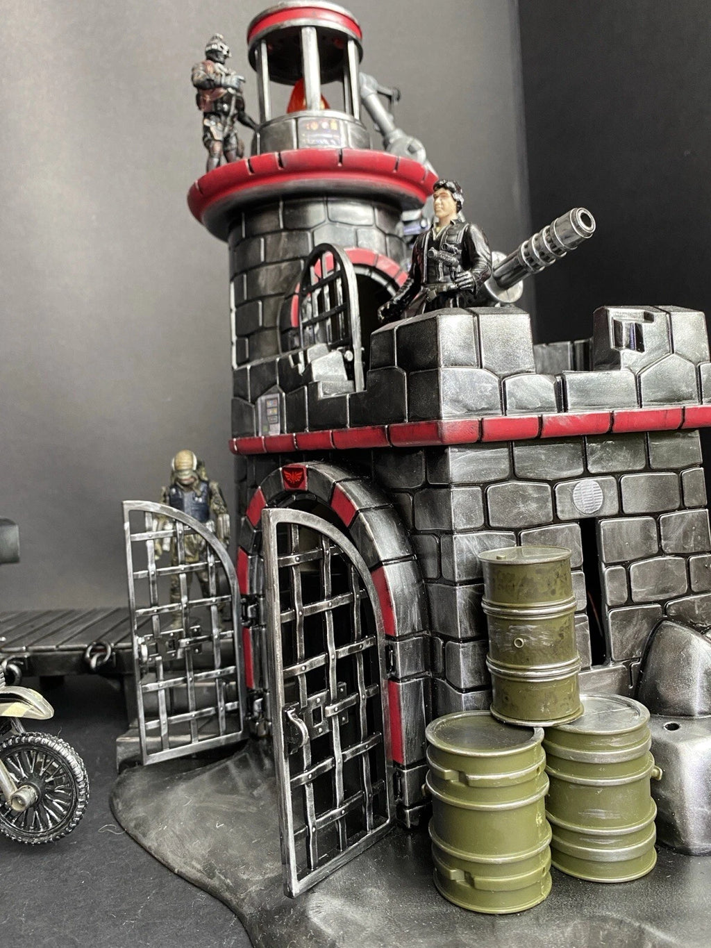 GI JOE COBRA Blackspire Outpost Fortress Diorama 1:18 3.75 Inch Vintage Custom