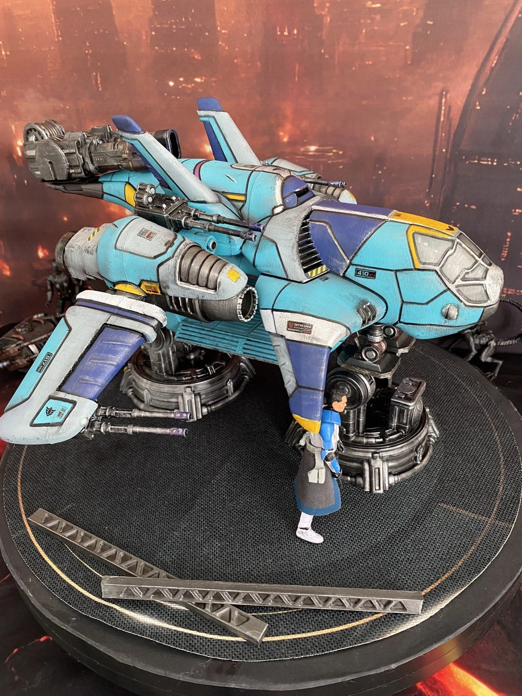 Tyrell Sector Interceptor K-410 | Custom Blade Runner Gunship vintage Diorama
