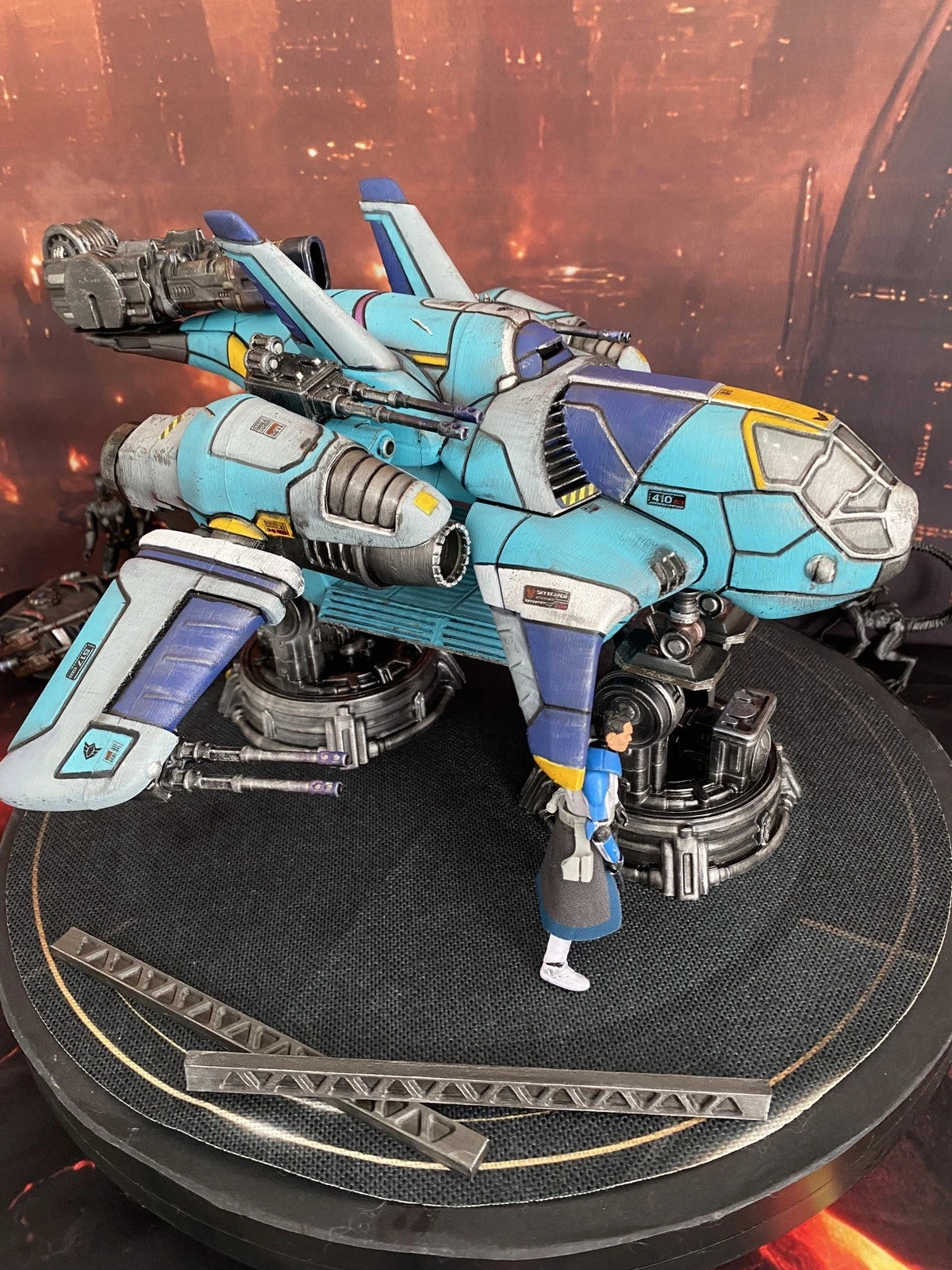 Tyrell Sector Interceptor K-410 | Custom Blade Runner Gunship vintage Diorama