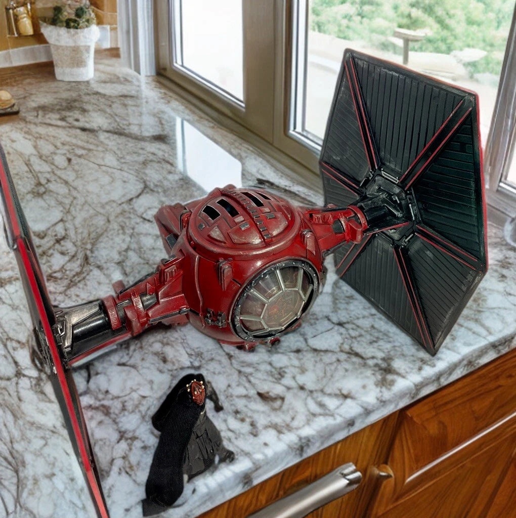 Star Wars Crimson Reaper Tie Fighter Interceptor Kenner Vintage Empire custom