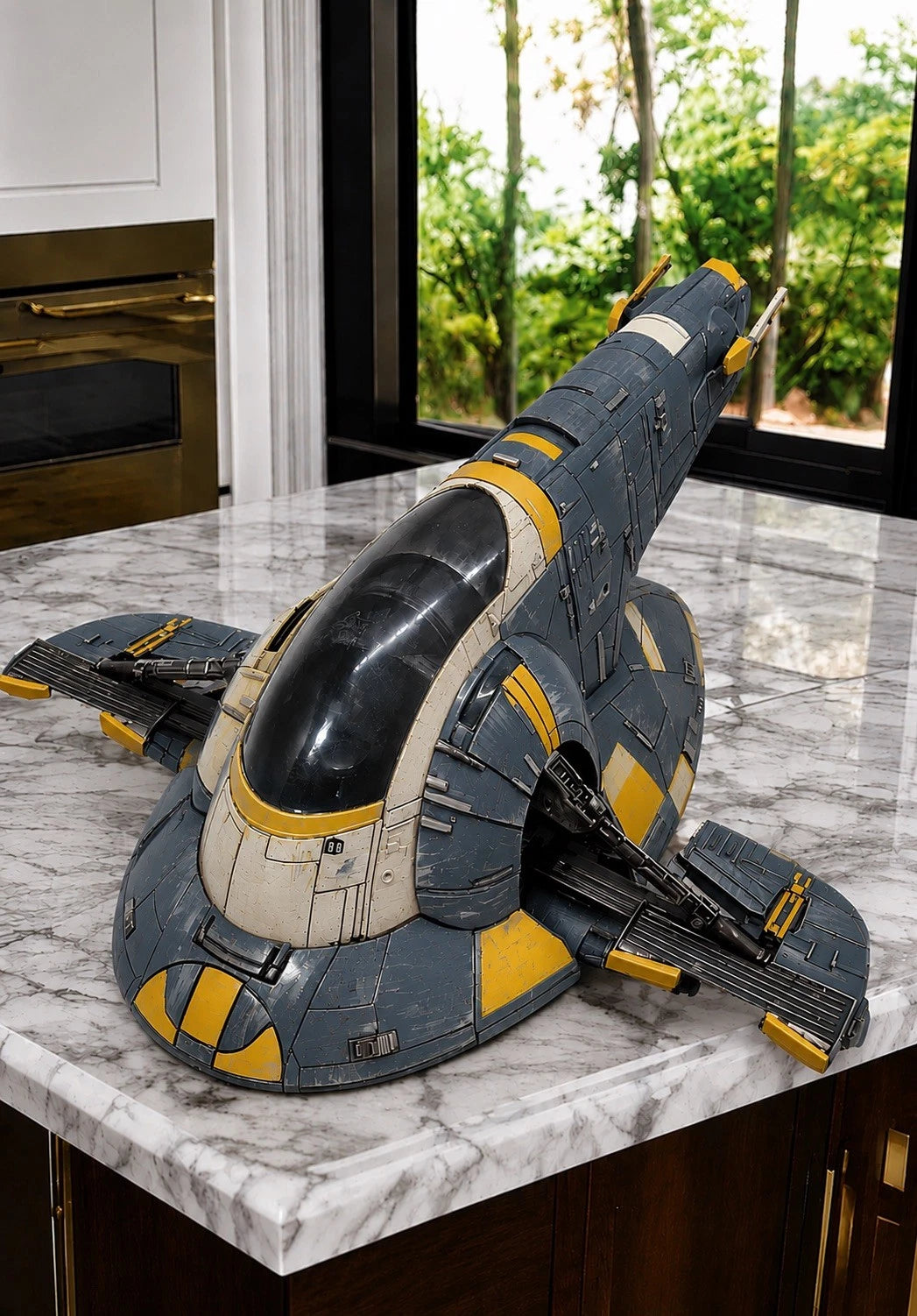 Star Wars Slave 1 Boba Fett Mandalorian Custom Repaint Commission Firespray