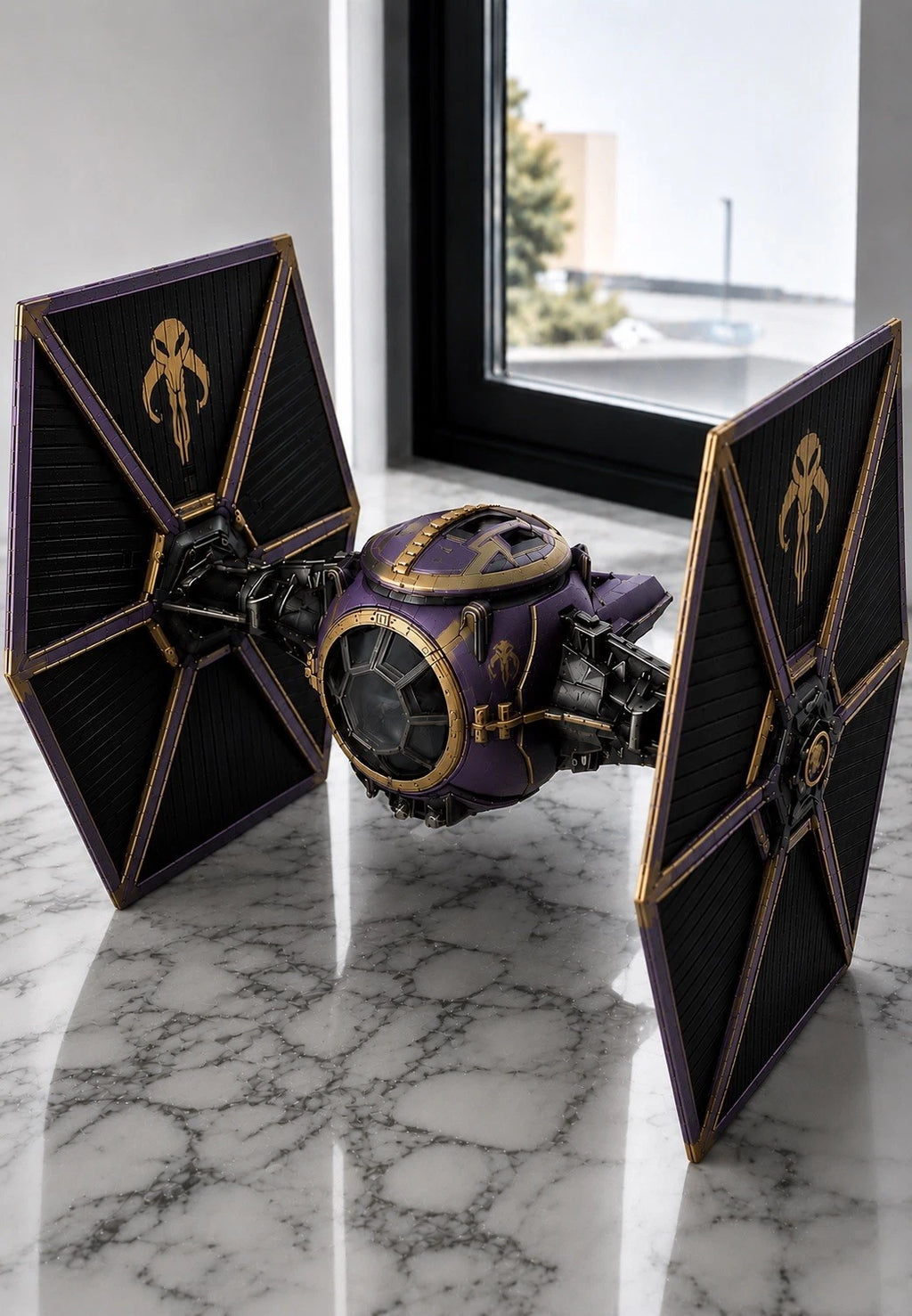 Mandalorian TIE Fighter Commission Star Wars Andor Vintage Sith Kenner Custom