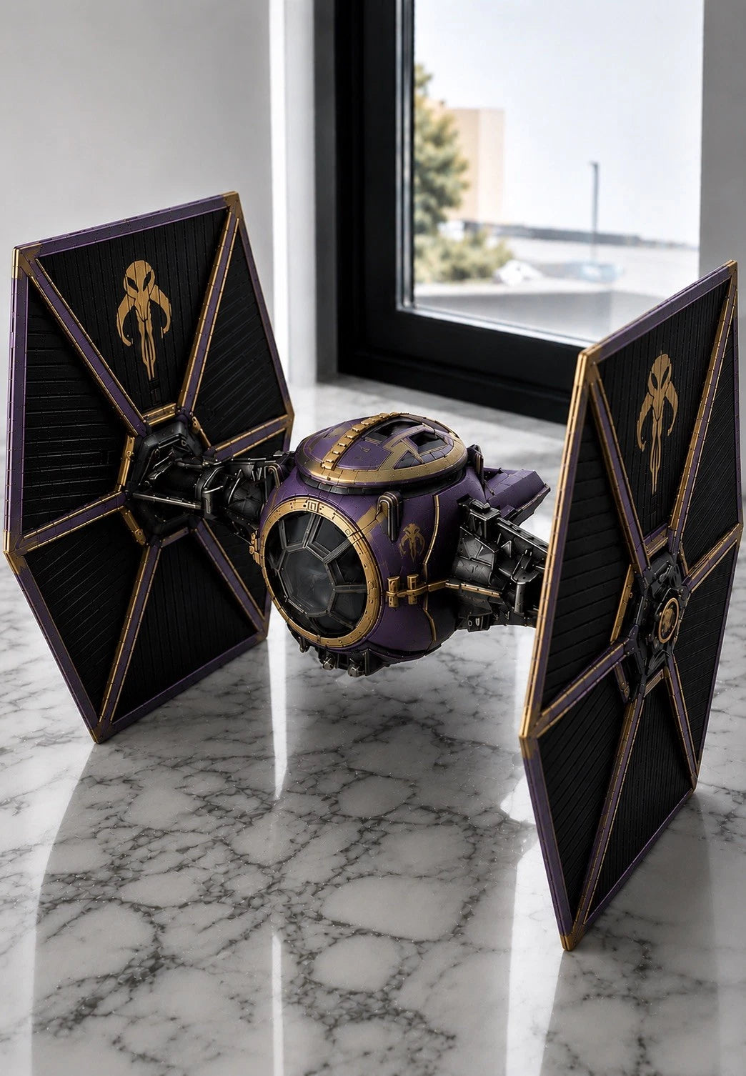 Mandalorian TIE Fighter Commission Star Wars Andor Vintage Sith Kenner Custom