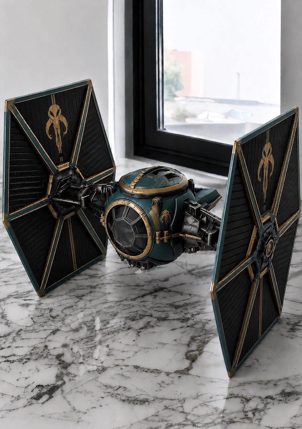 Mandalorian TIE Fighter Commission Star Wars Andor Vintage Sith Kenner Custom