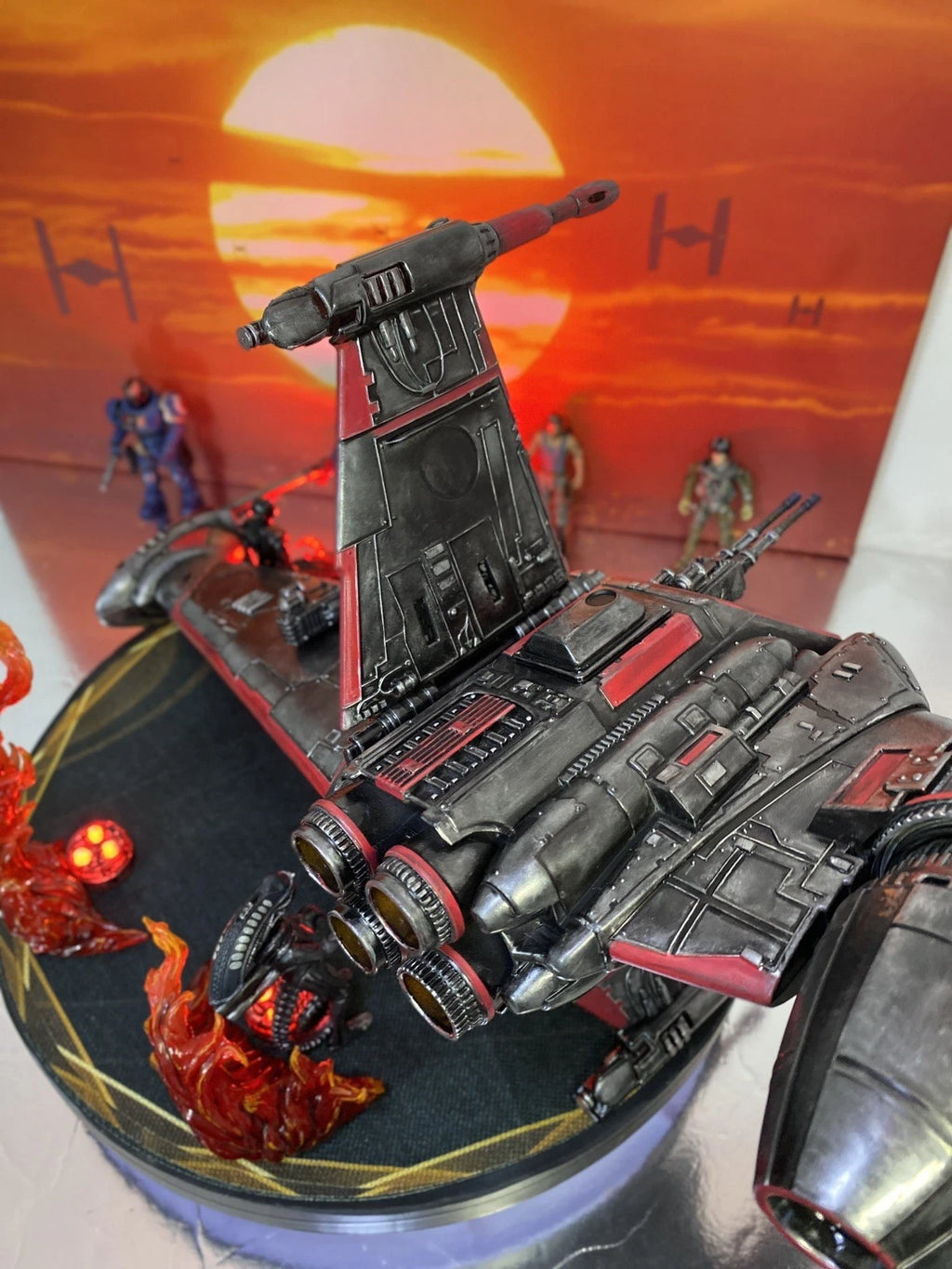 Sable Lancer — Custom Star Wars B-Wing Fighter Vintage Kenner Sith Jedi Custom