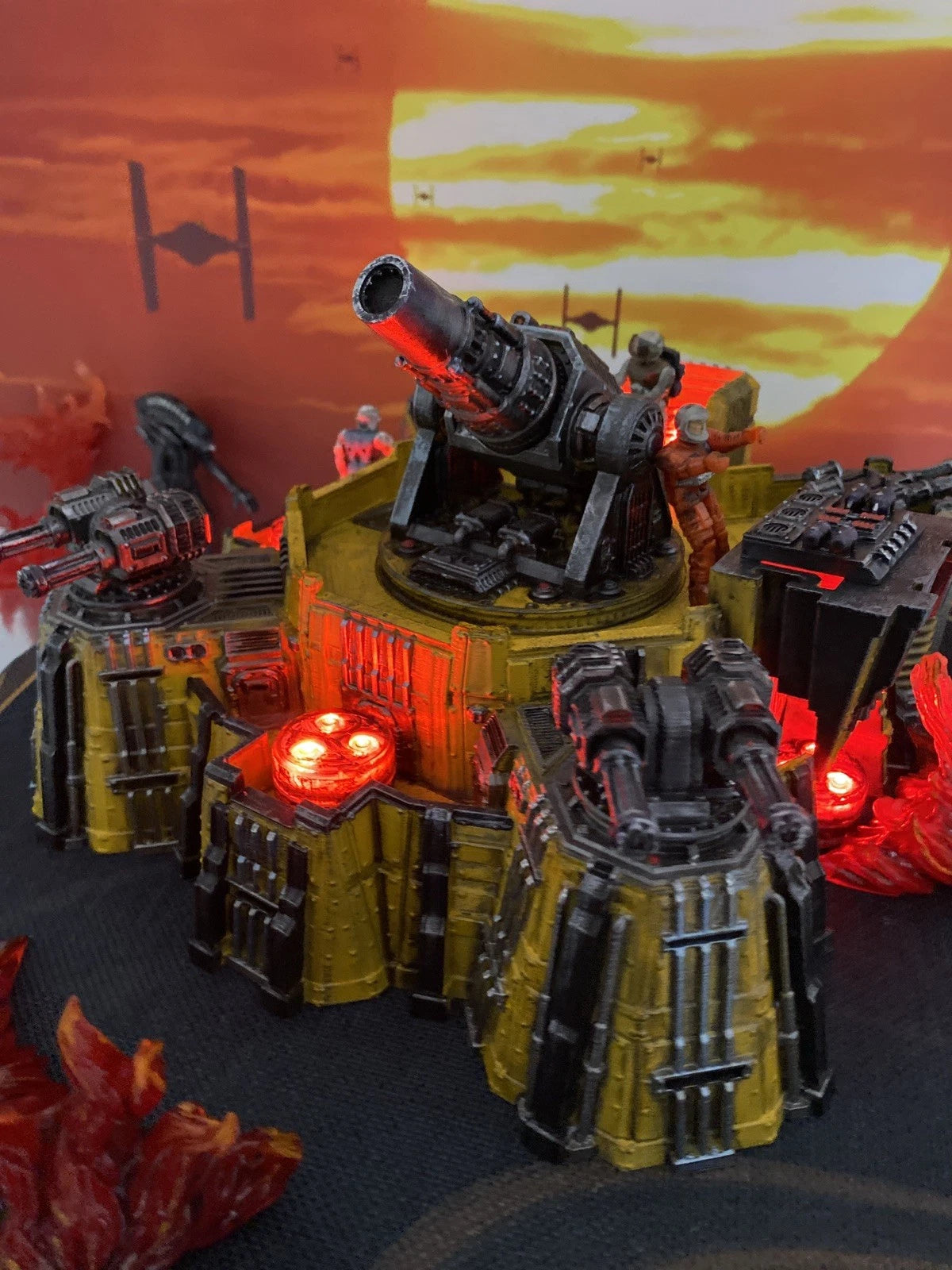 CINDERLINE BATTERY MASK Scale V.E.N.O.M. Siege Emplacement Diorama Hand-Painted