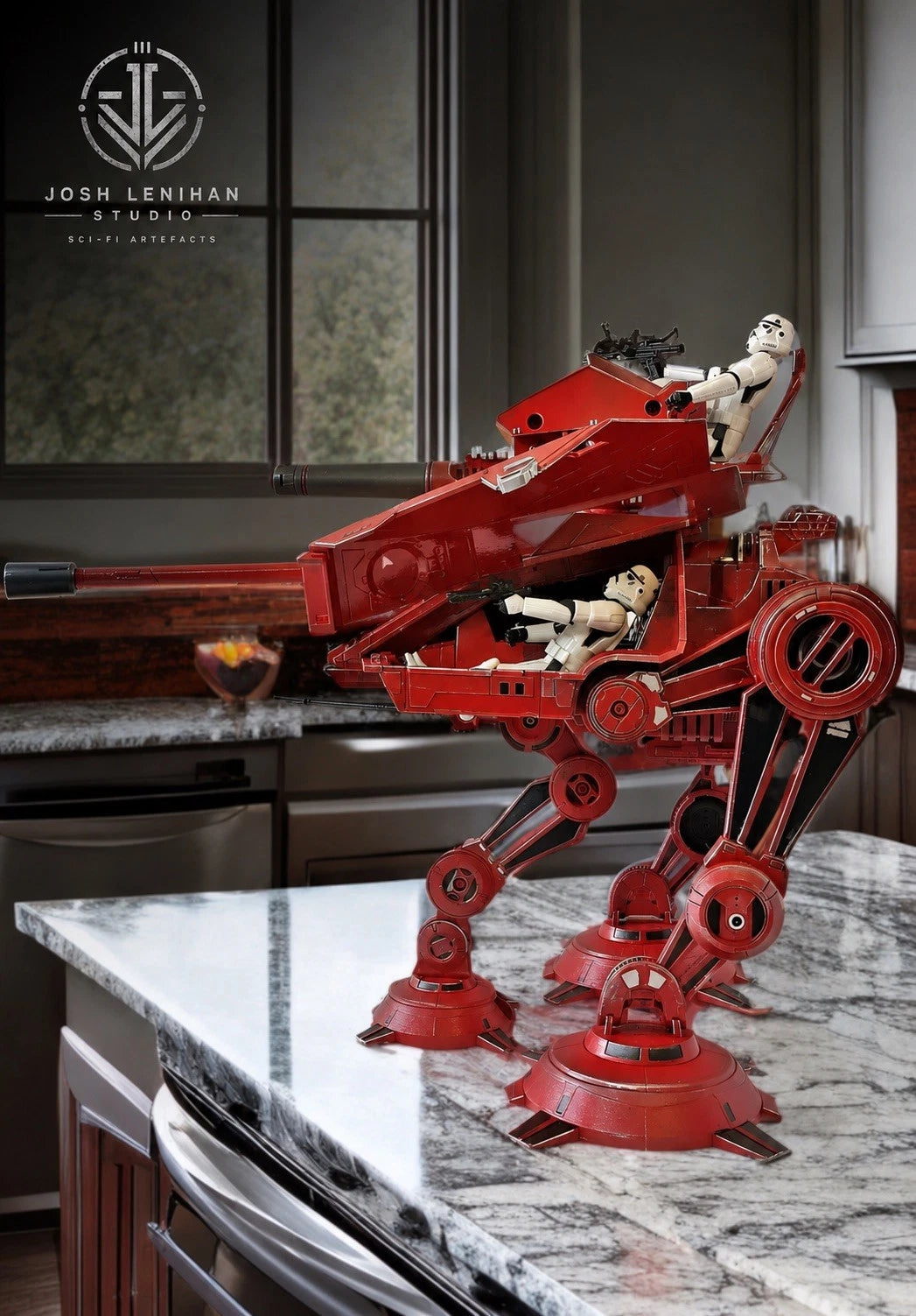 Star Wars Crimson Trident — AT-AP Siege Walker 1:18 Hand-Painted One-Off