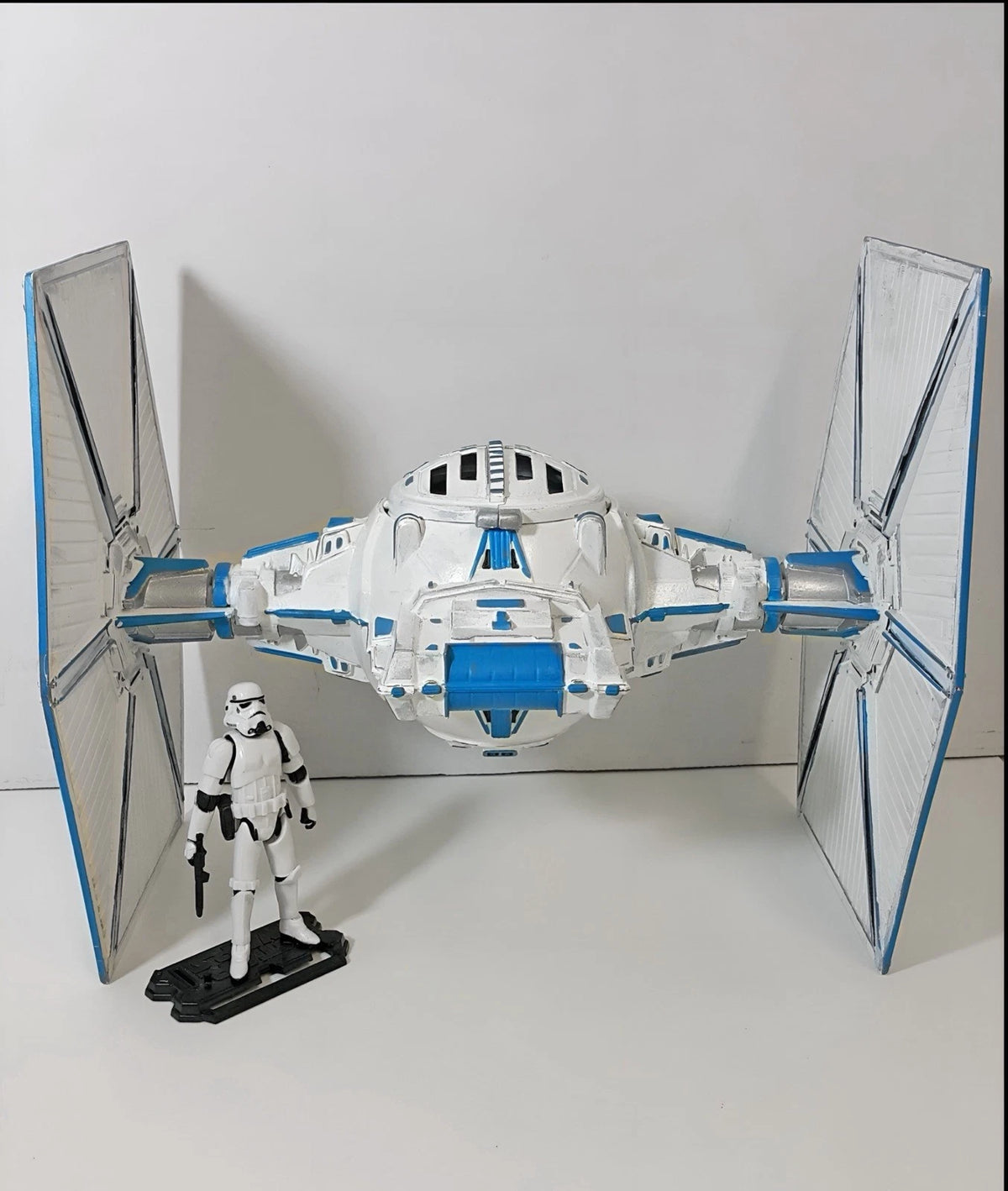 TIE Fighter “Glacier Warden” Interceptor Custom Star Wars Vintage Collectible