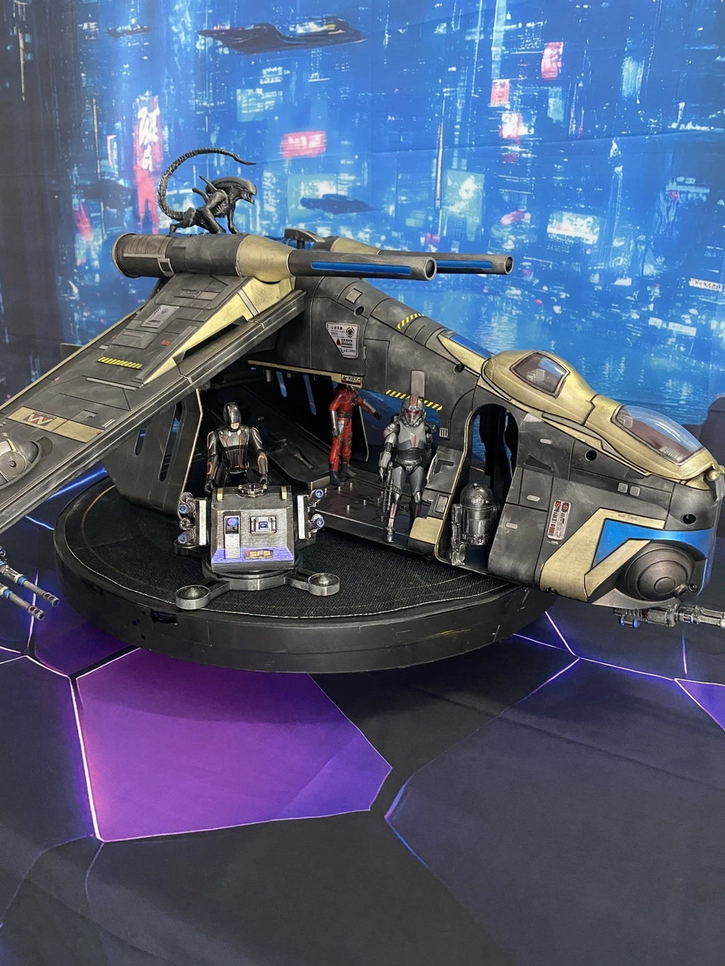 GI Joe Cobra Gunship Aircraft Diorama Cobra Commander Destro vintage Custom