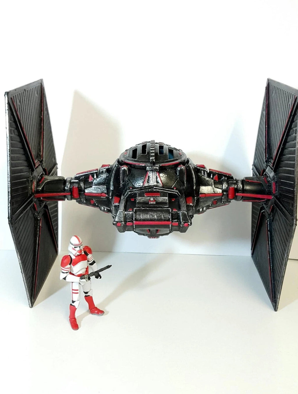STAR WARS Obsidian Fang Tie Fighter Interceptor | Hand Painted Sith Starfighter - view 9