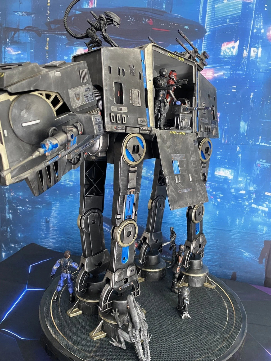 Star Wars AT-AT Aliens Weyland Yutani Custom Imperial vintage Kenner Diorama