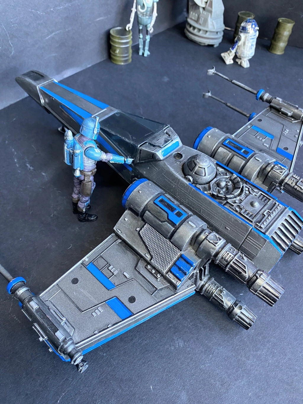 Star Wars RZ-9 “Nightglass” X-wing Interceptor | Custom Starfighter Diorama