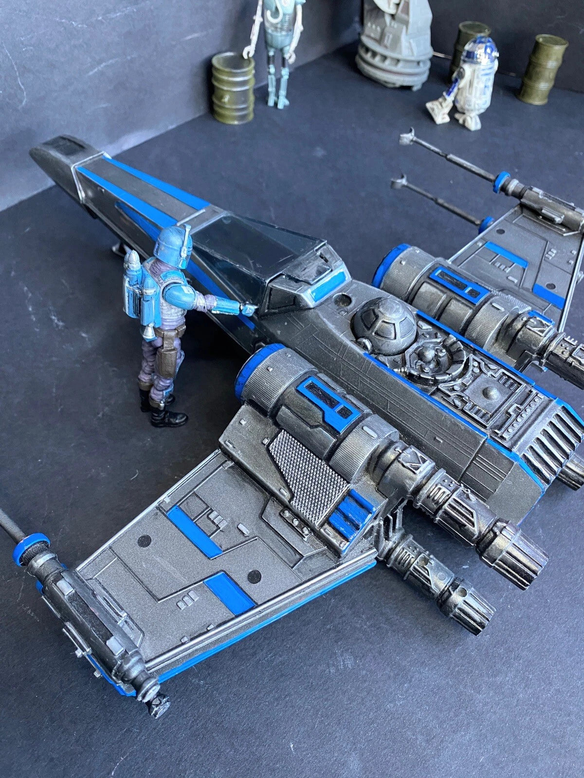 Star Wars RZ-9 “Nightglass” X-wing Interceptor | Custom Starfighter Diorama