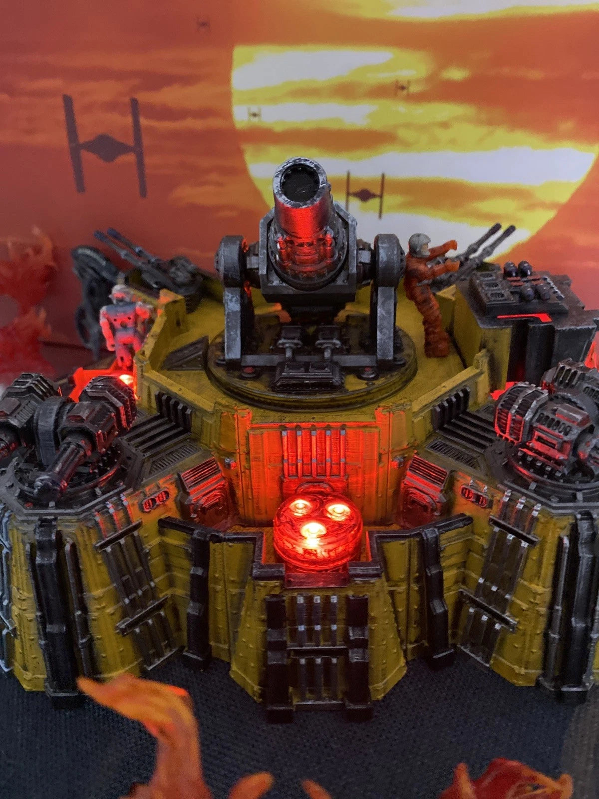 CINDERLINE BATTERY MASK Scale V.E.N.O.M. Siege Emplacement Diorama Hand-Painted
